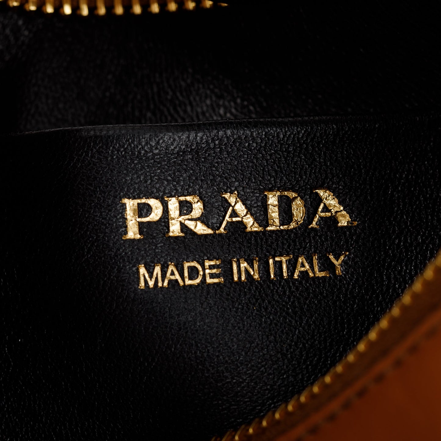 Prada Cognac Nappa Leather Arque Shoulder Bag