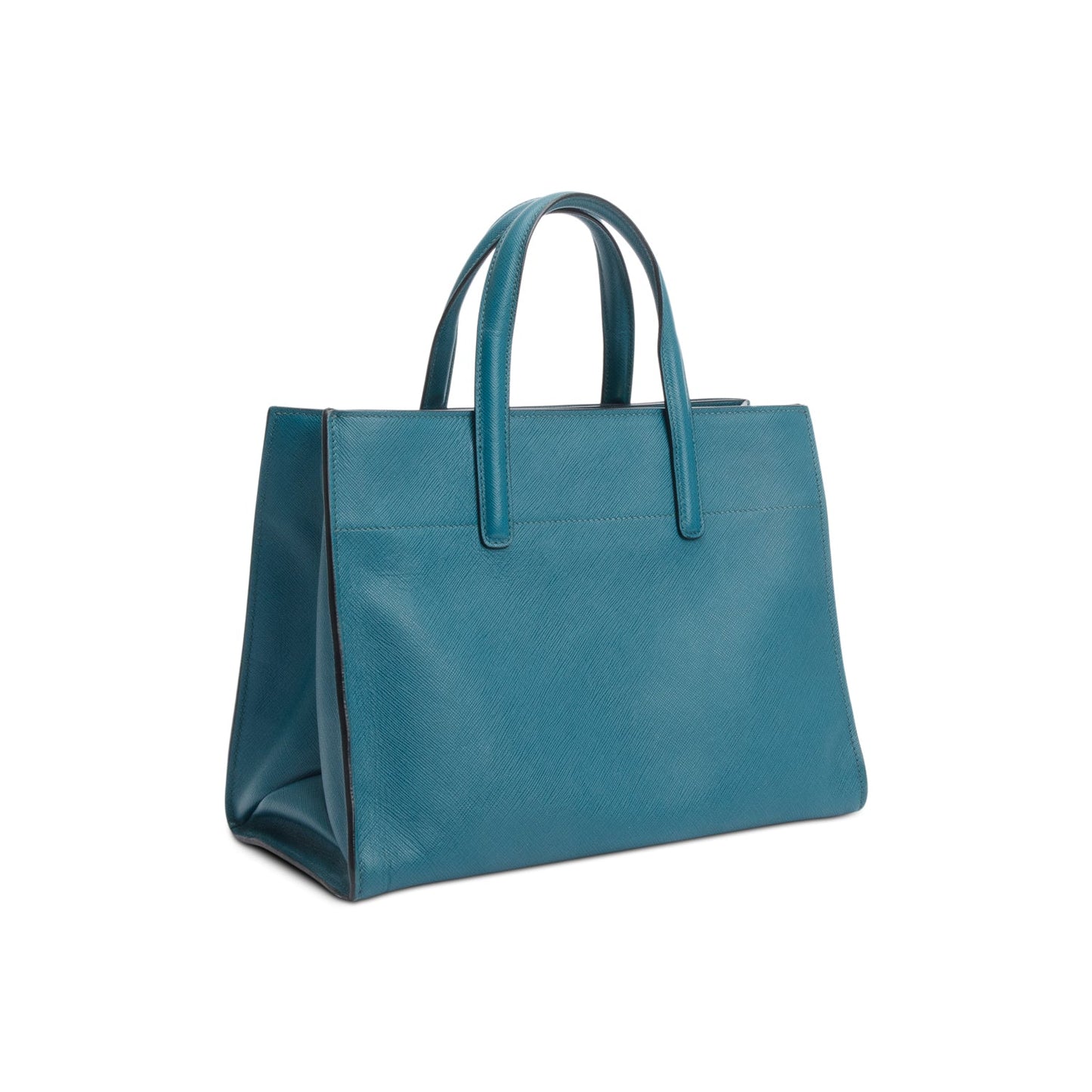 Prada Green Saffiano Soft Triple Pocket Convertible Tote