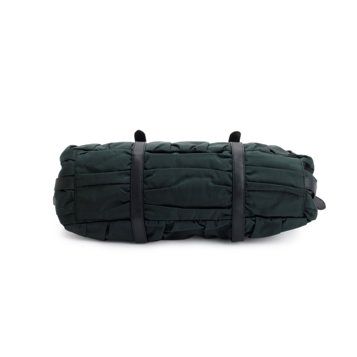 Prada Green Tessuto Nylon Gauffre Quilted Satchel Bag