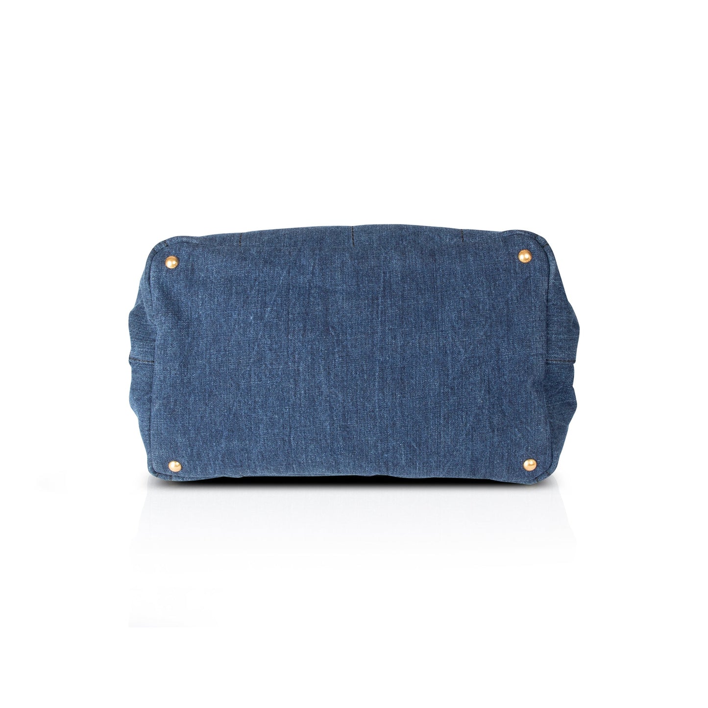 Prada Large Denim Canapa Logo Tote