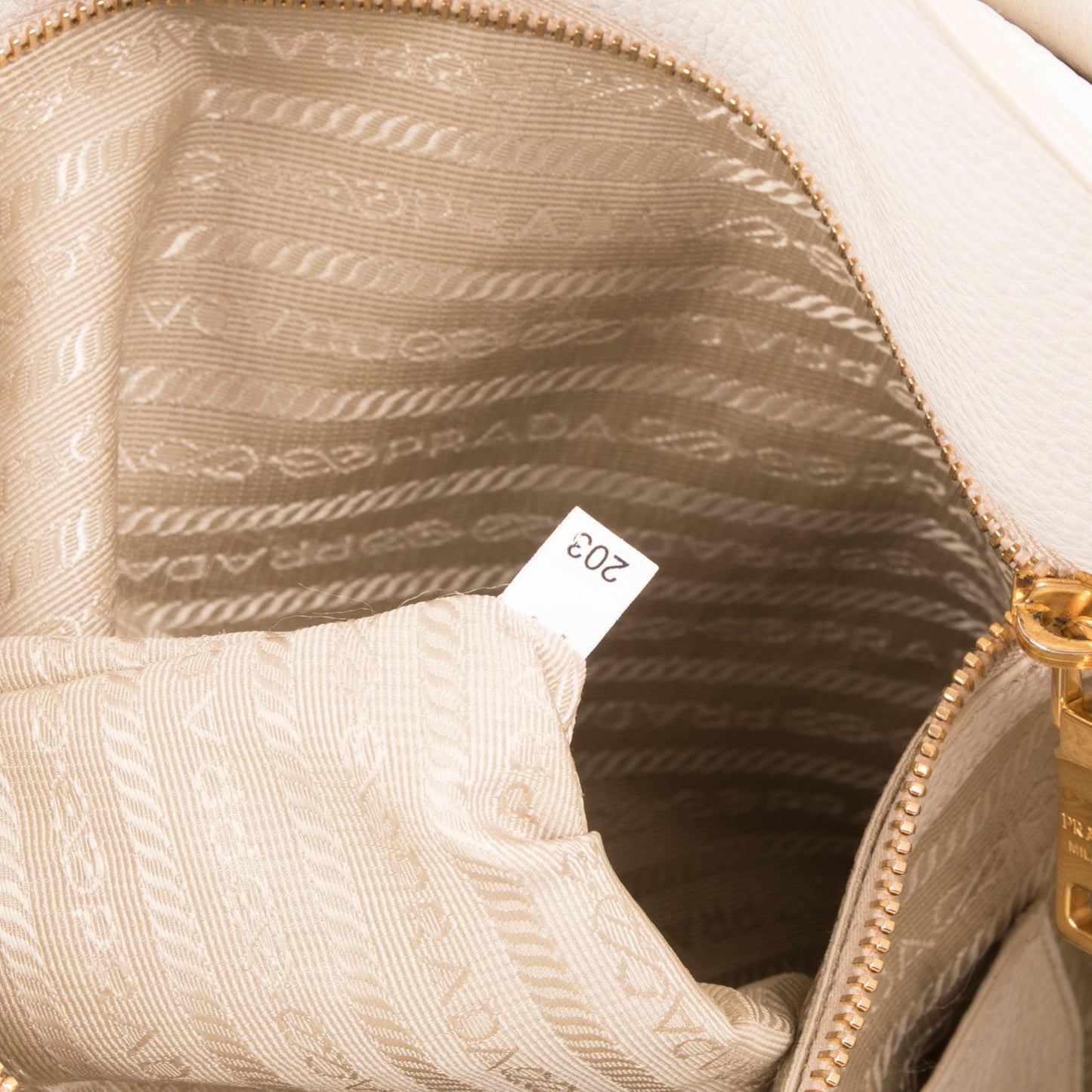 Prada Large Vitello Daino Side Zip Shopping Tote