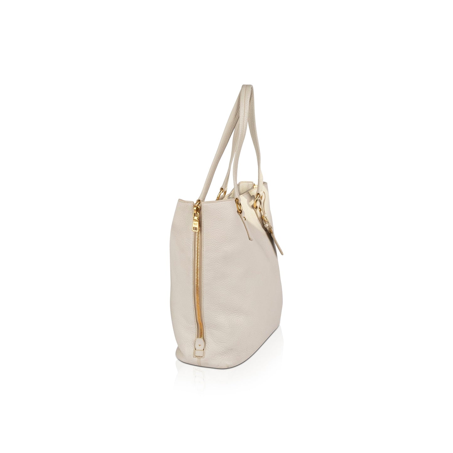 Prada Large Vitello Daino Side Zip Shopping Tote