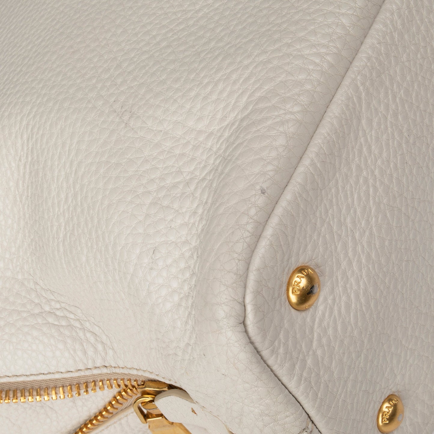Prada Large Vitello Daino Side Zip Shopping Tote