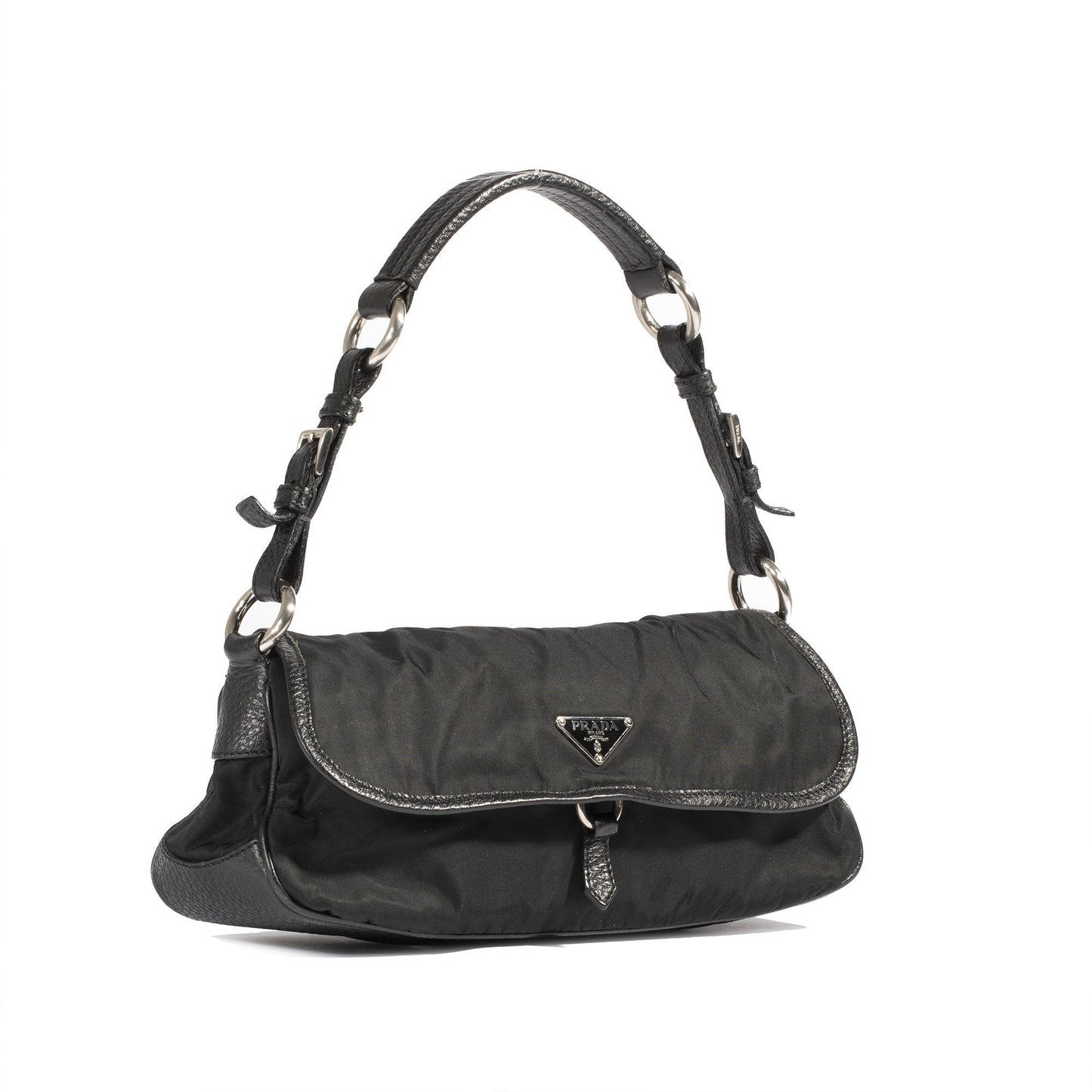 Prada Leather-Trimmed Tessuto Nylon Vien Bag