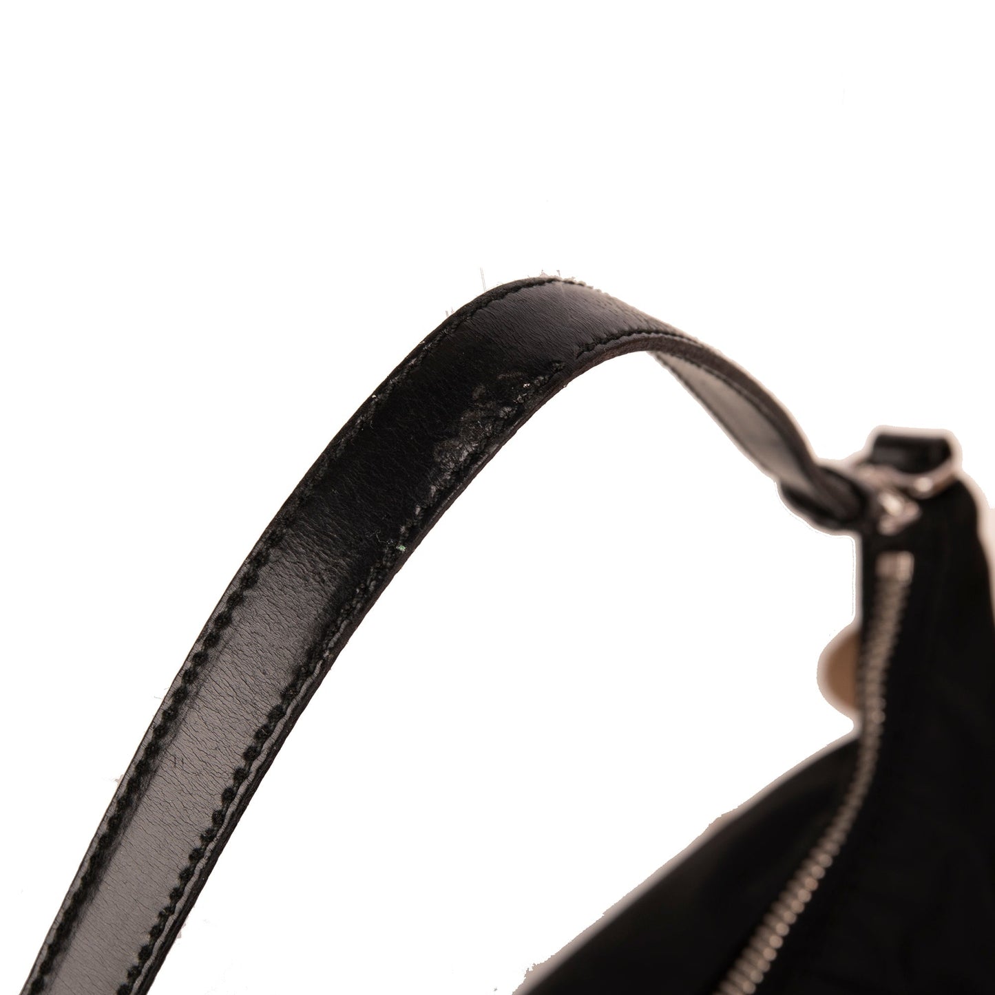 Prada Leather-Trimmed Tessuto Pochette