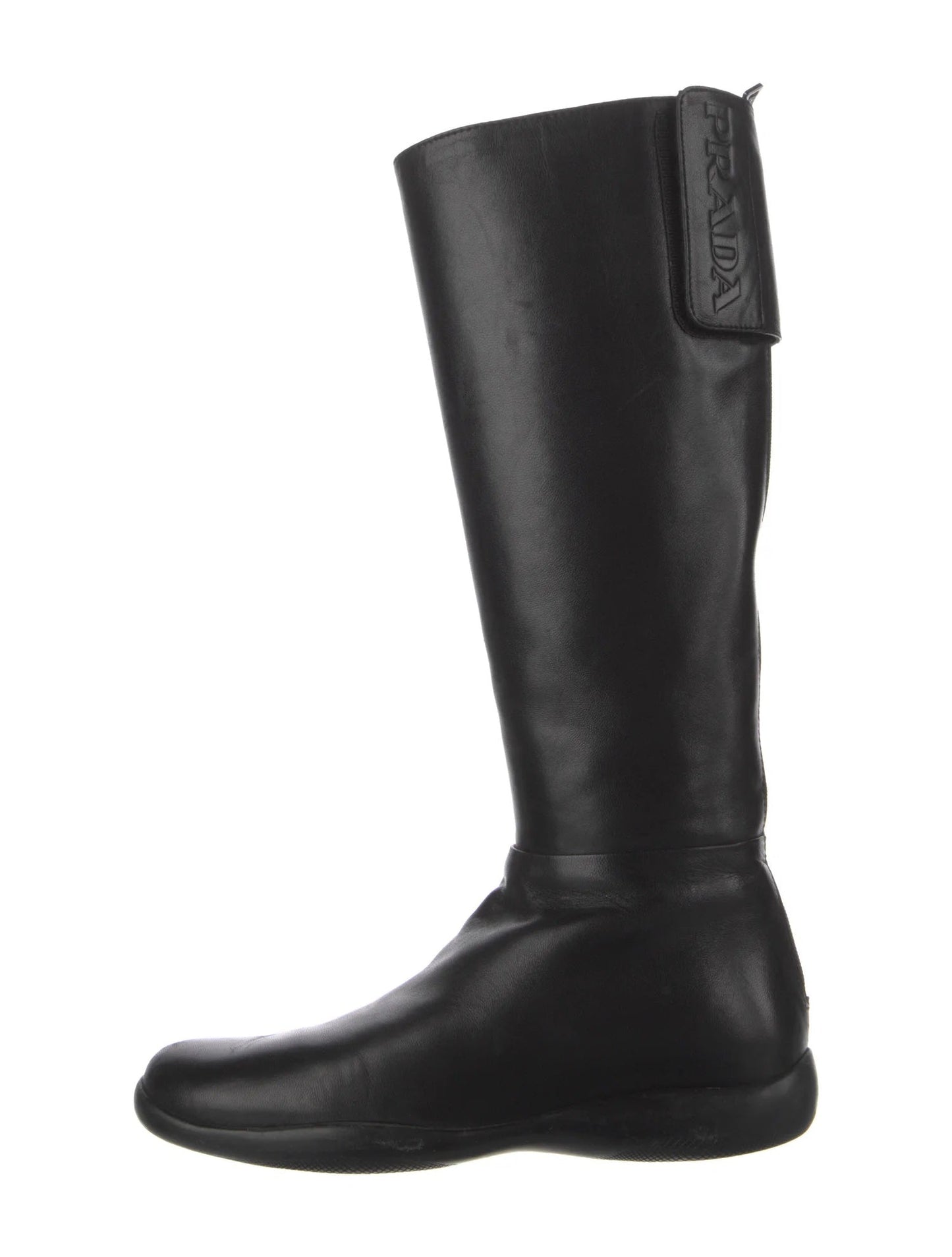 PRADA LINEA ROSSA NAPPA LEATHER TALL BOOTS