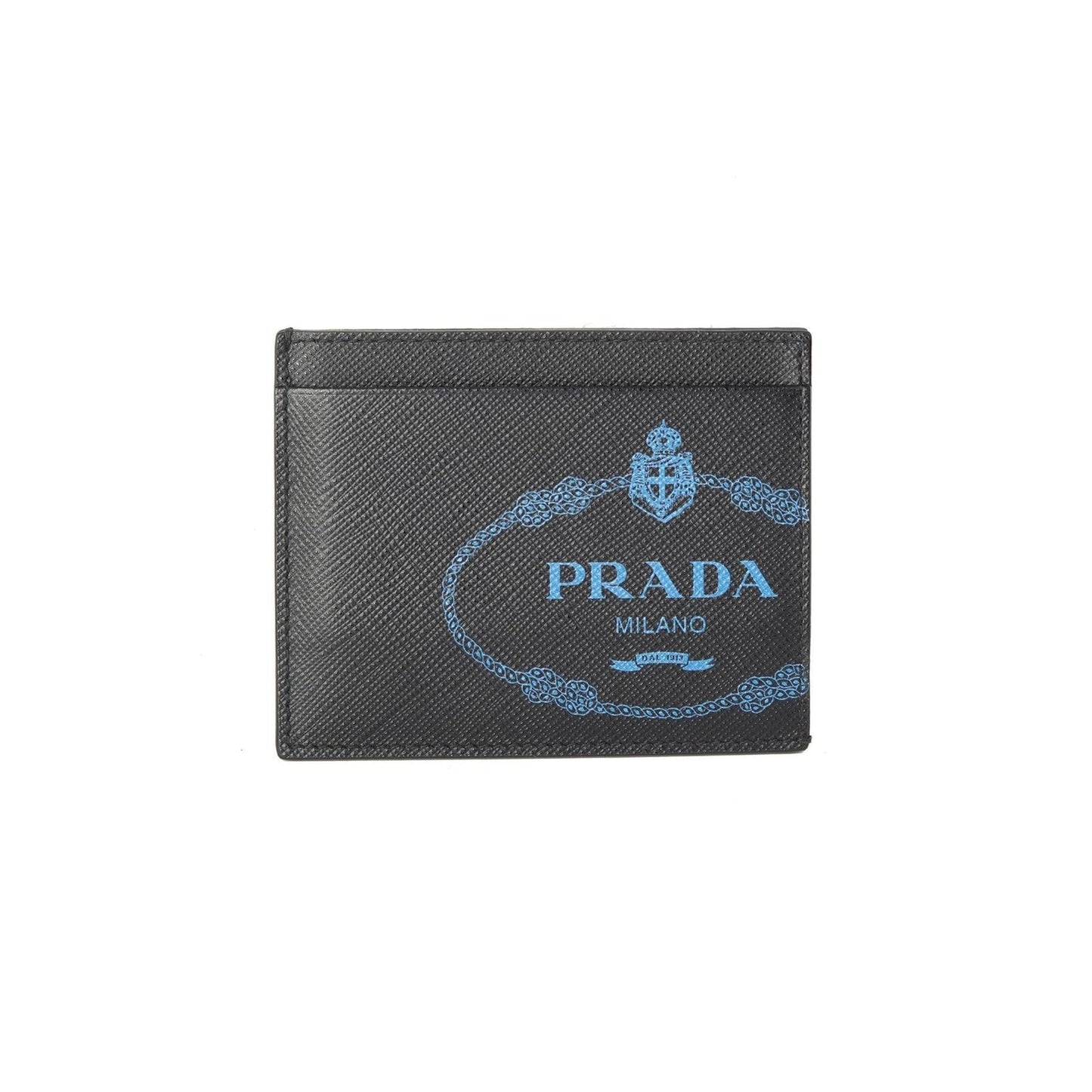 Prada Logo Printed Saffiano Leather Card Holder