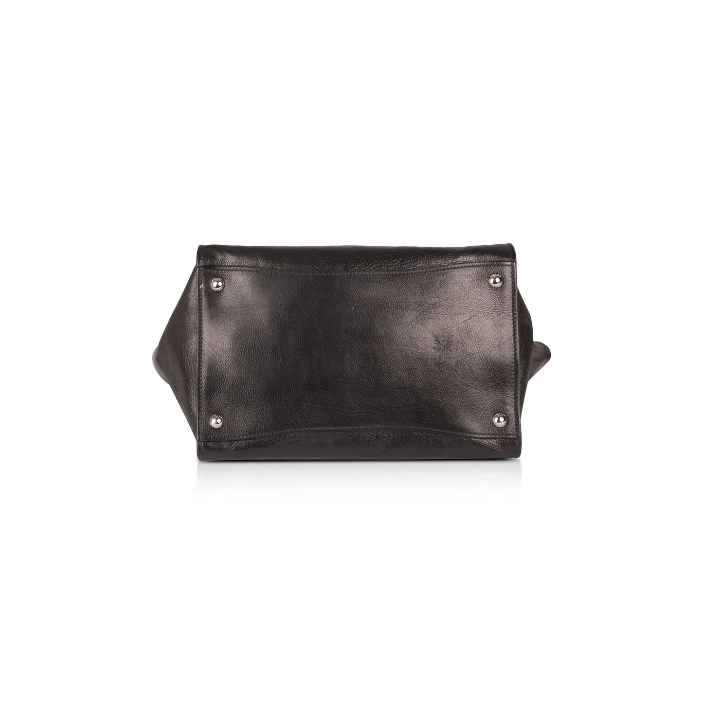 Prada Medium Black Glace Calf Twin Pocket Tote