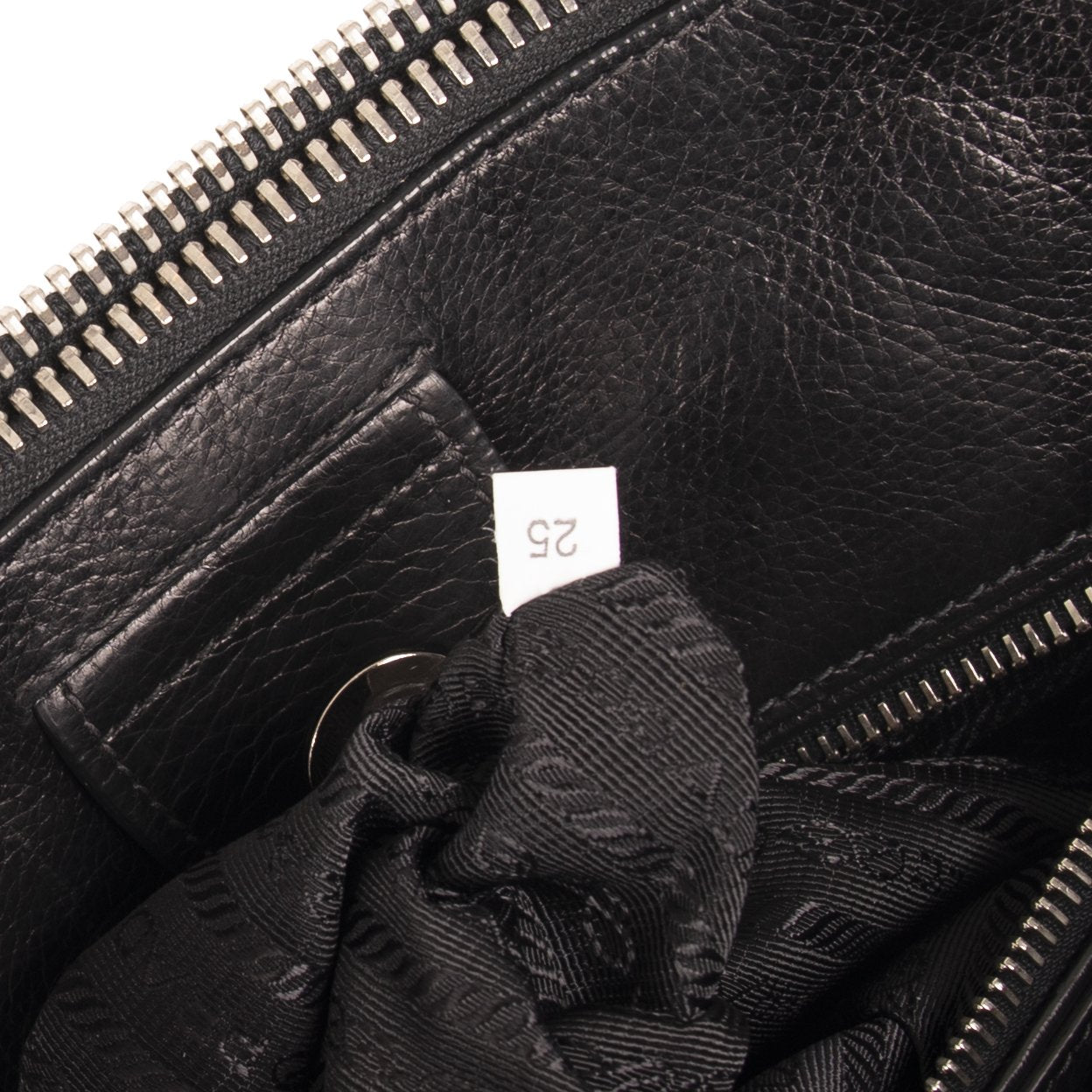Prada Medium Black Glace Calf Twin Pocket Tote
