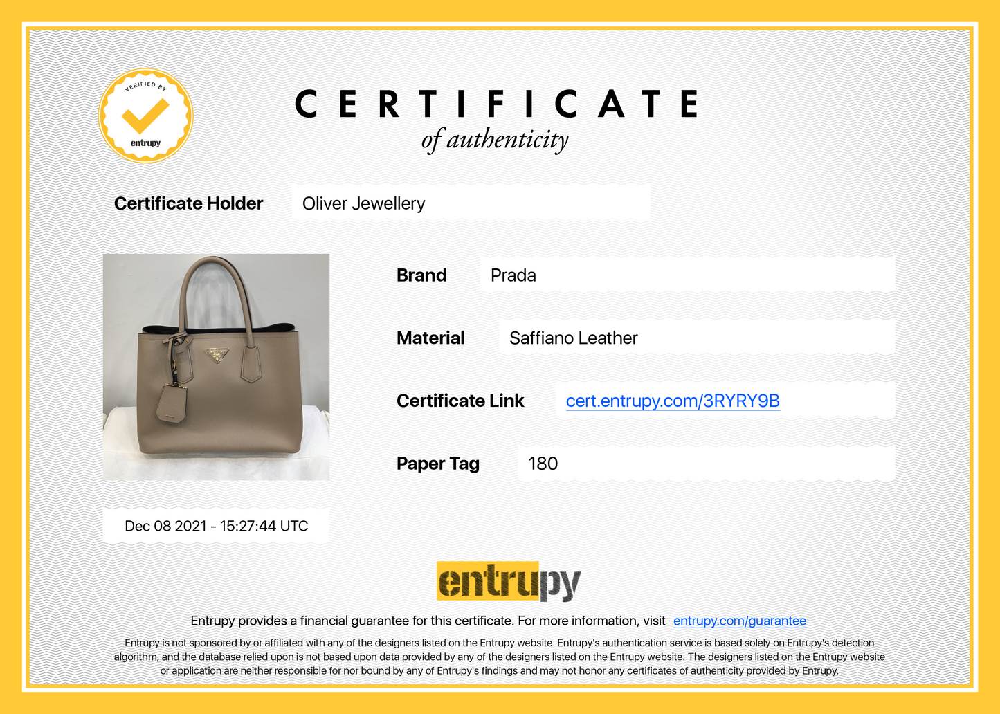 Prada Medium Saffiano Cuir Double Tote