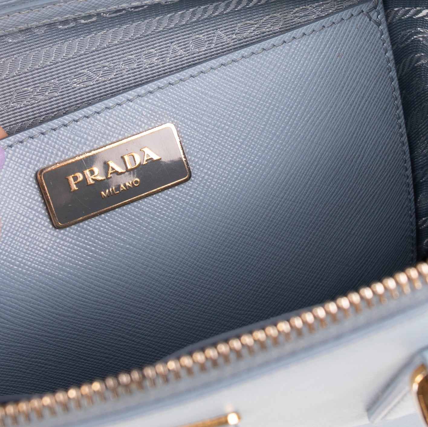Prada Medium Saffiano Lux Double Zip Galleria Tote