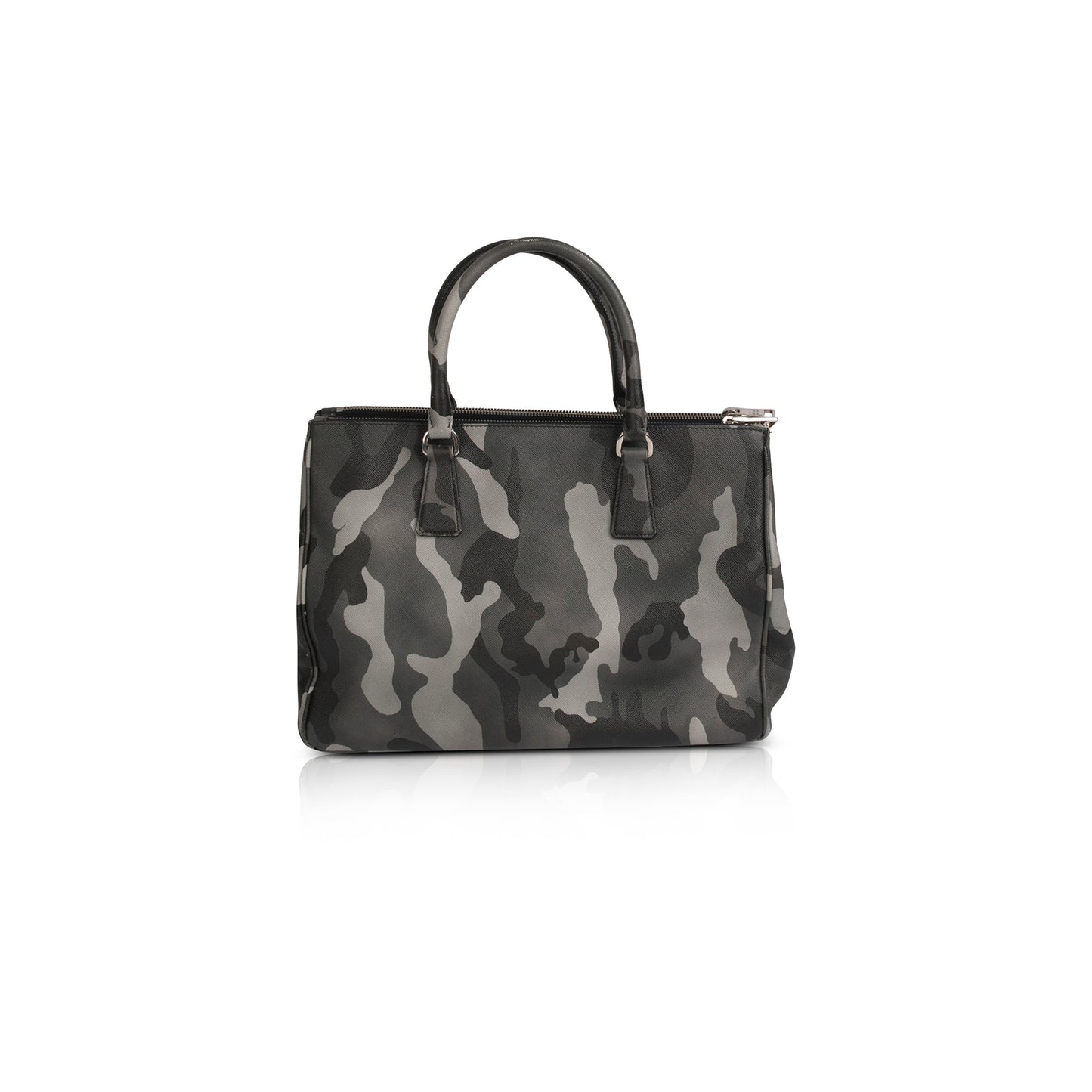 Prada Medium Saffiano Lux Double Zip Galleria Tote