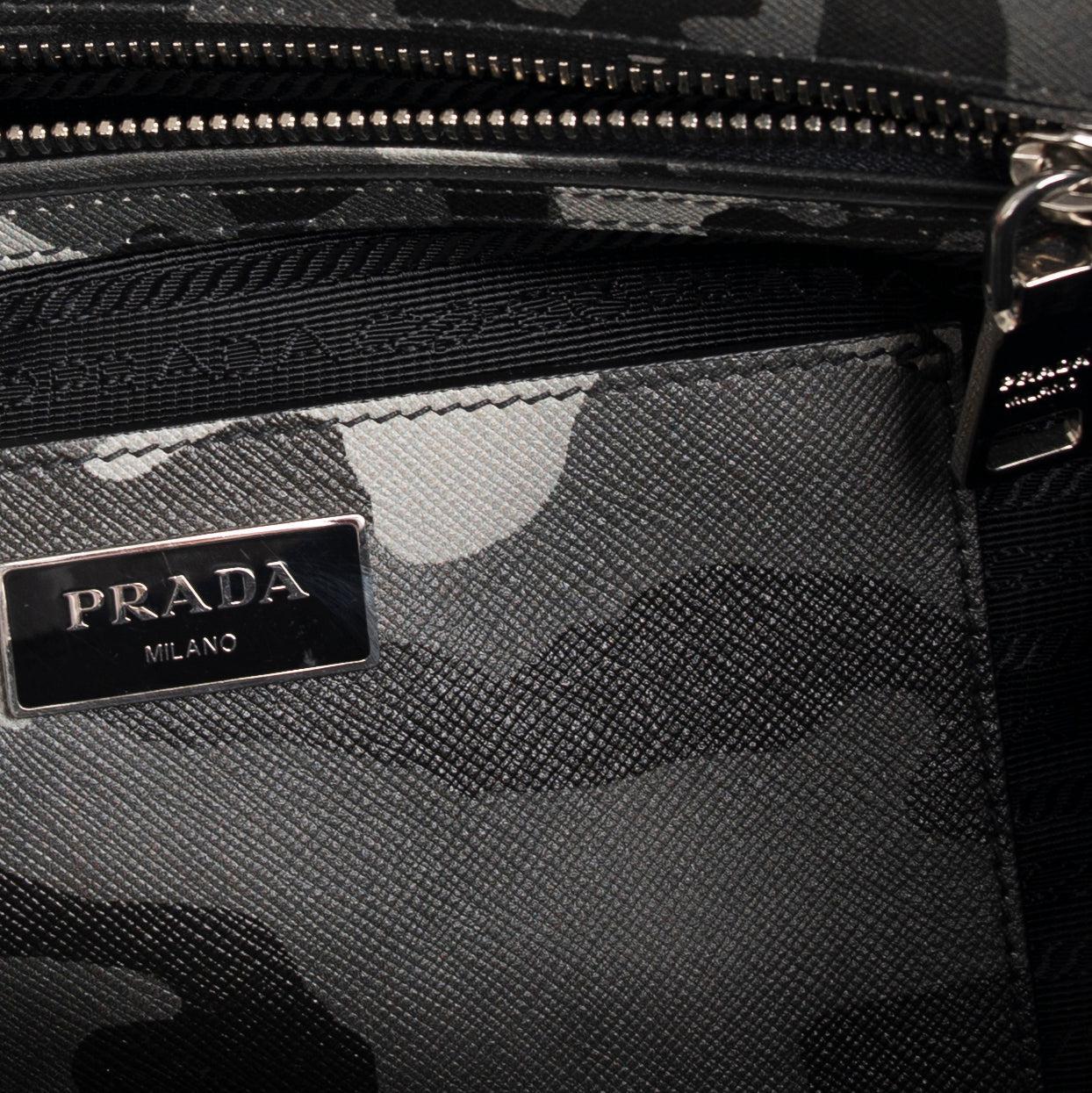 Prada Medium Saffiano Lux Double Zip Galleria Tote