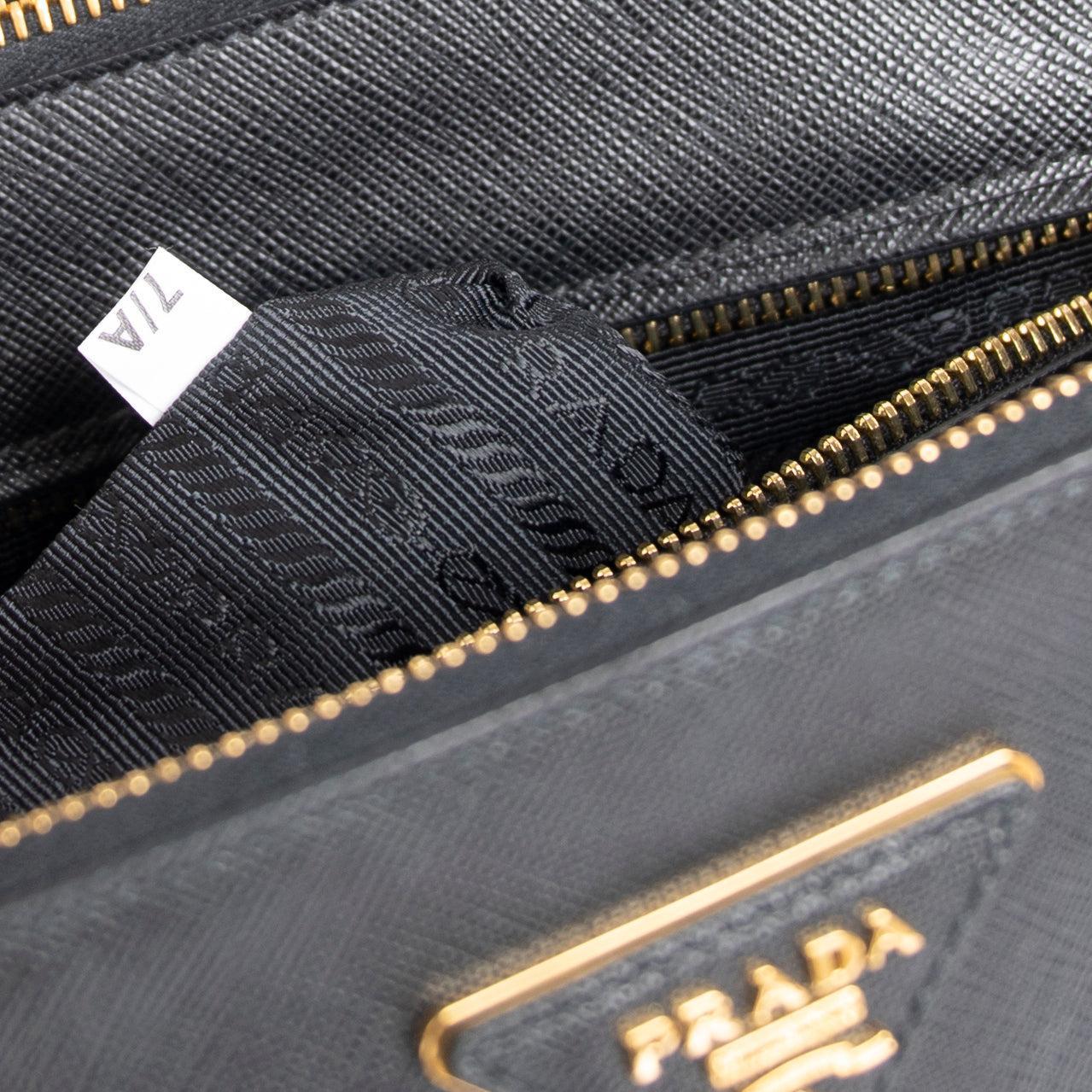 Prada Medium Saffiano Lux Double Zip Galleria Tote
