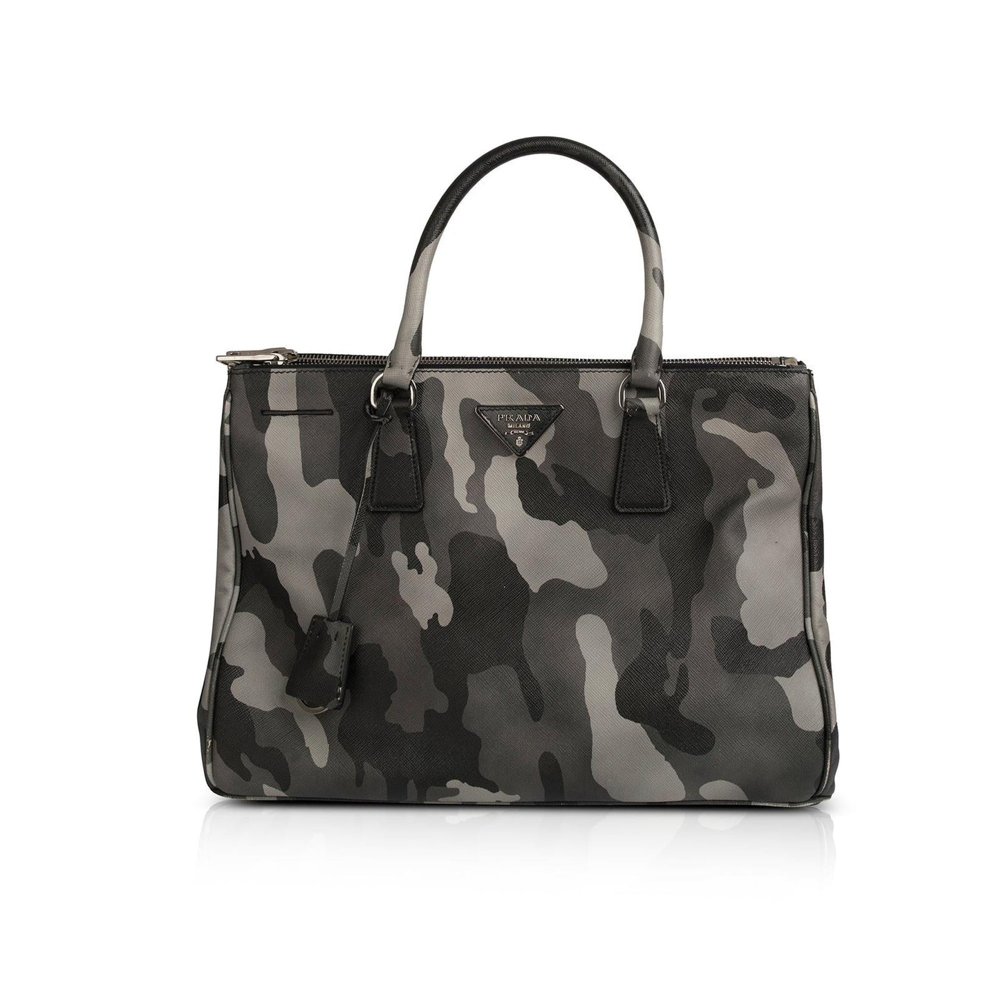 Prada Medium Saffiano Lux Double Zip Galleria Tote