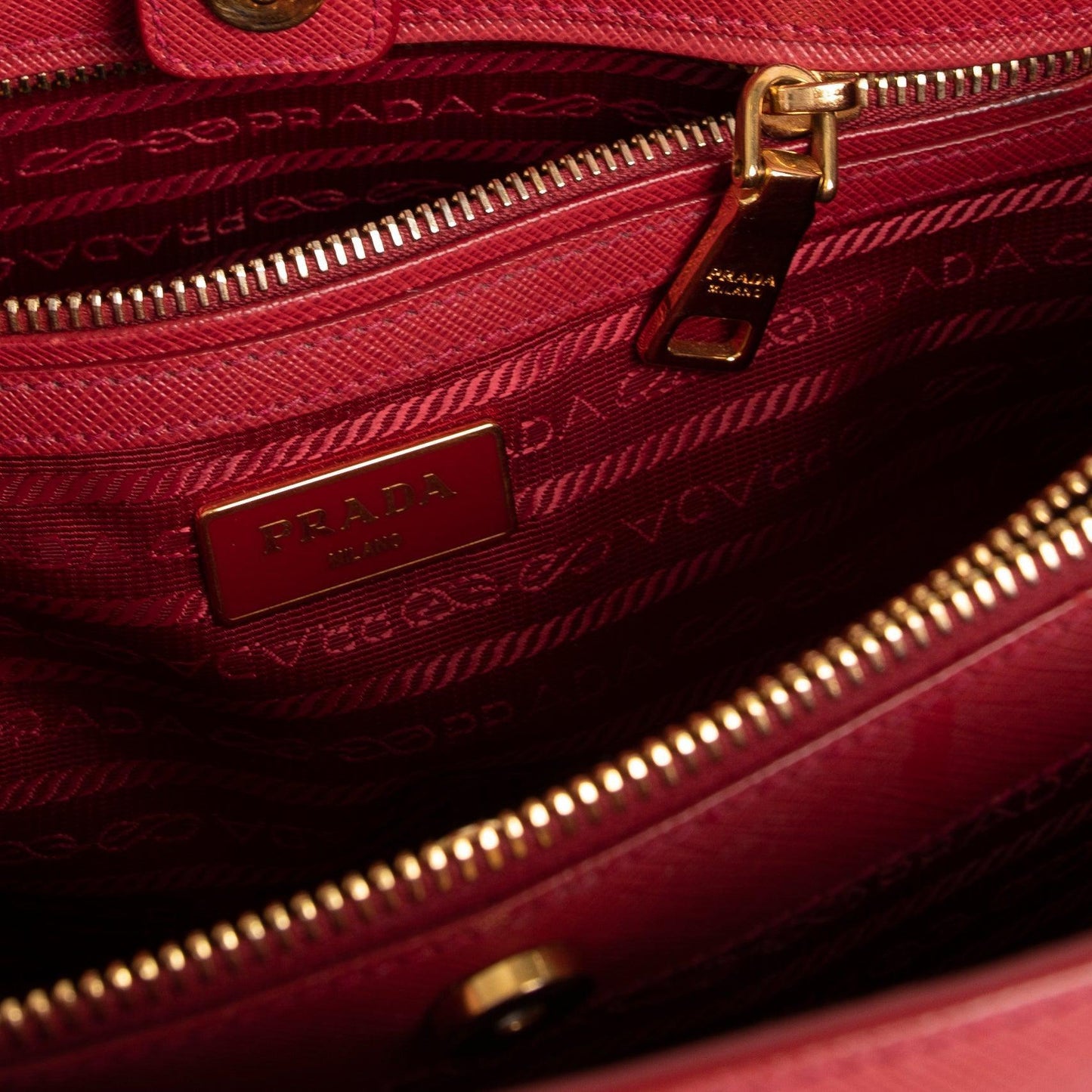 Prada Medium Saffiano Lux Galleria Zip Tote