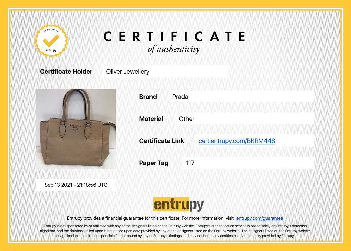 Prada Medium Vitello Phenix Two-Way Zip Tote