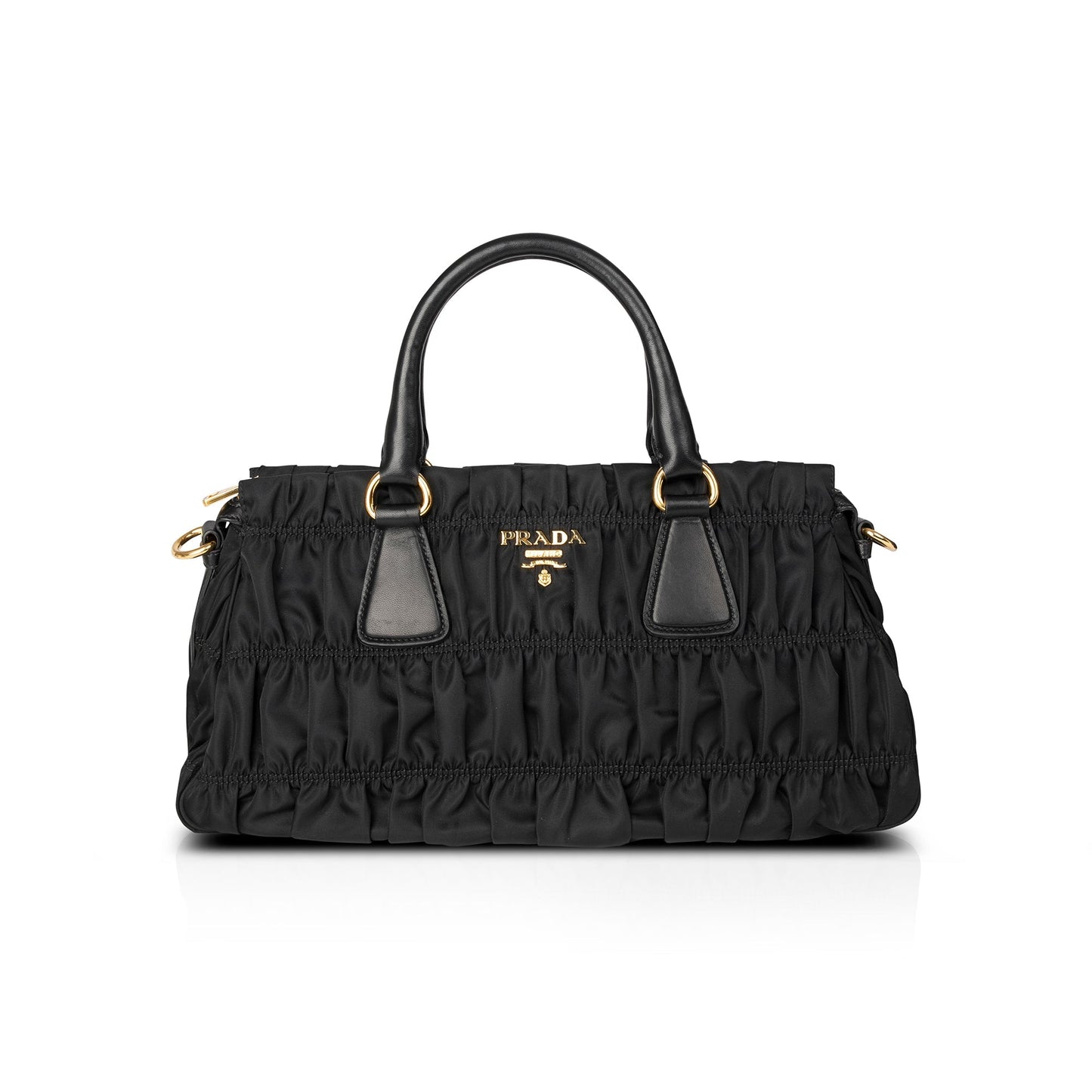 Prada Nappa-Trimmed Tessuto Gaufre Tote