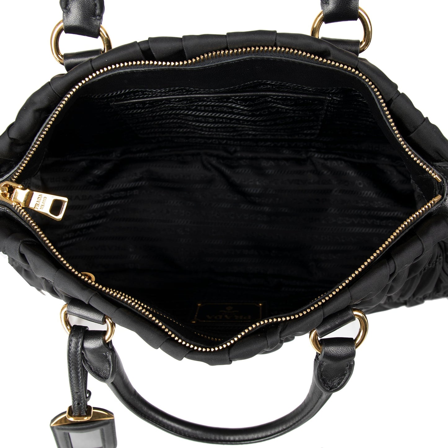 Prada Nappa-Trimmed Tessuto Gaufre Tote