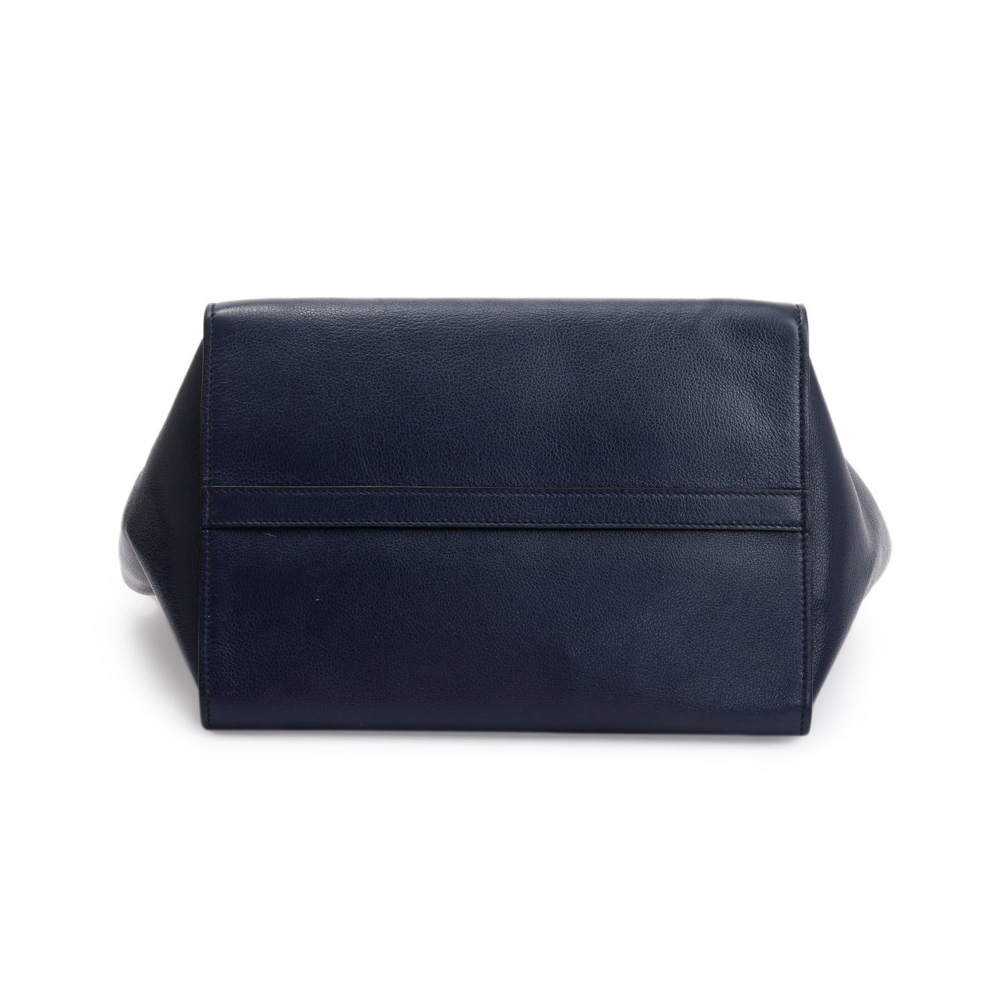 Prada Navy City Calf Small Twin Pocket Tote