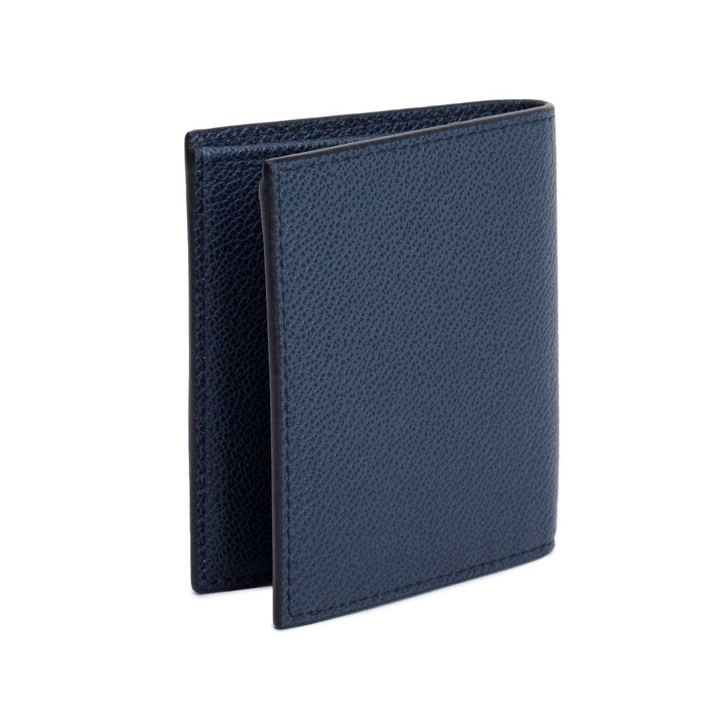 Prada Navy Leather Bi-Fold Wallet
