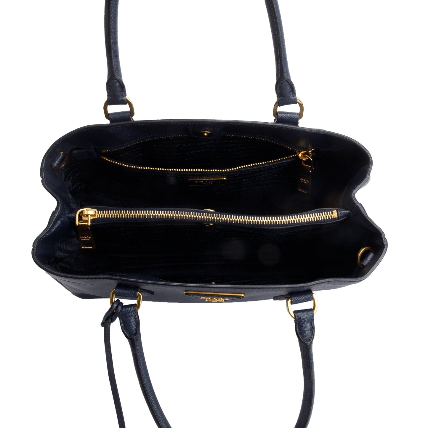Prada Navy Saffiano Lux Medium Galleria Tote