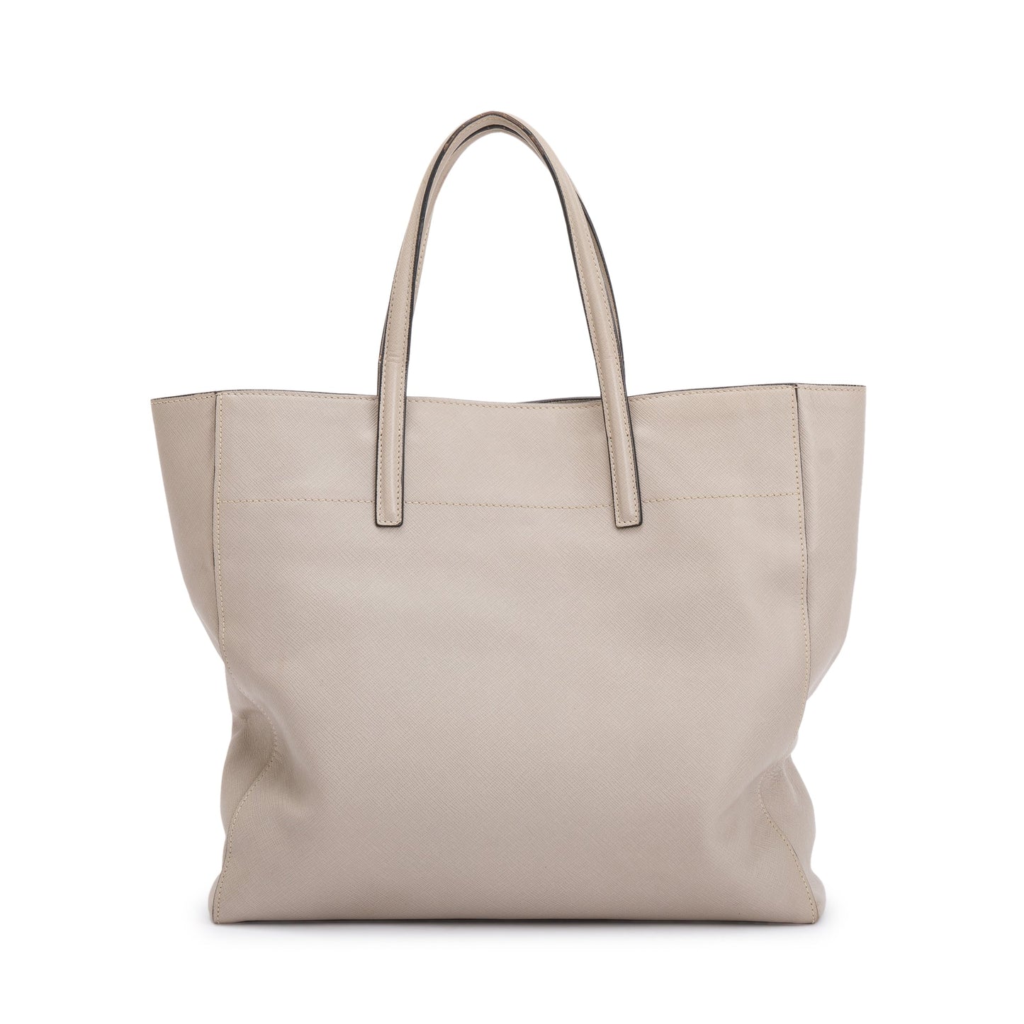 Prada Neutral Saffiano Soft Leather Tote