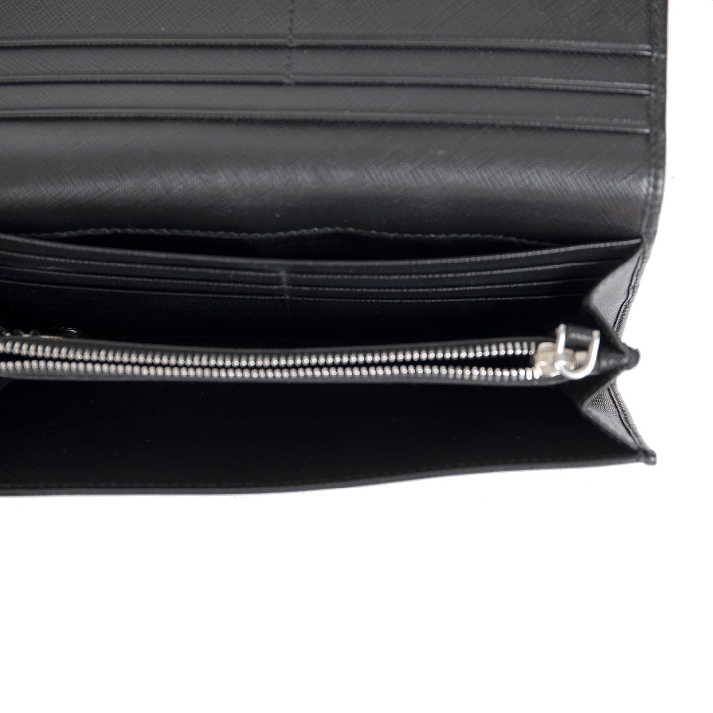 Prada Nylon & Saffiano Leather Continental Wallet