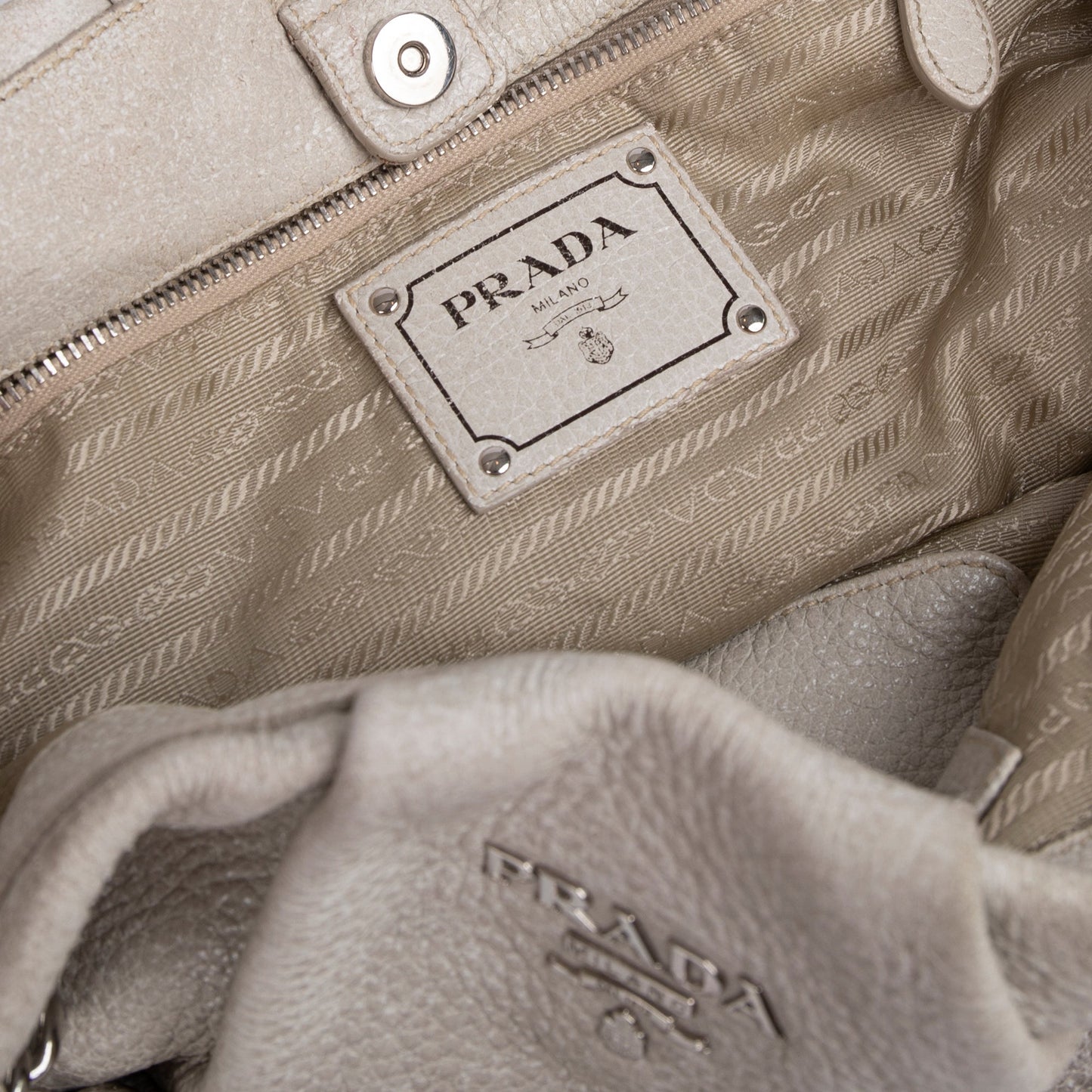 Prada Ombre Cervo Lux Chain Hobo