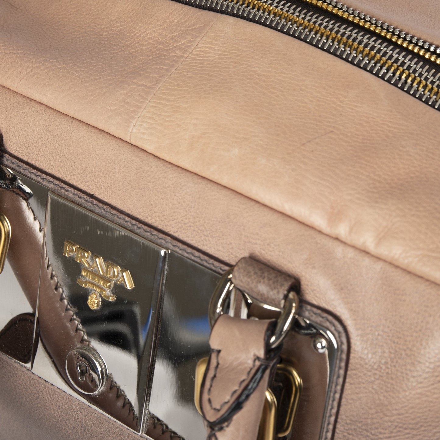 Prada Ombre Glace Zippers Bauletto Bag
