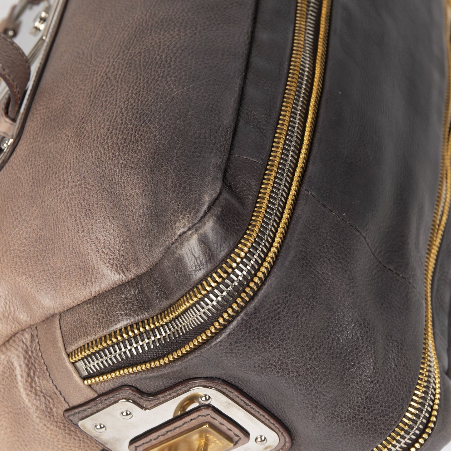 Prada Ombre Glace Zippers Bauletto Bag