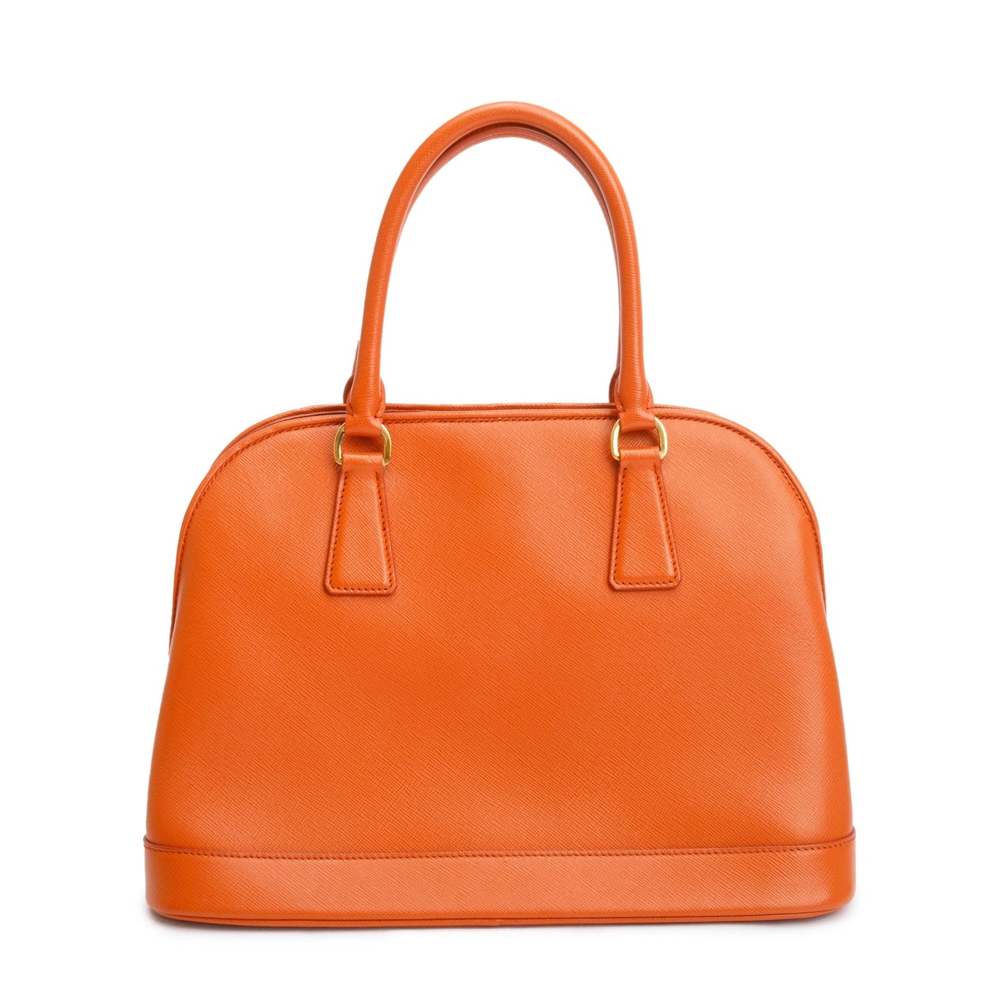 Prada Orange Saffiano Lux Medium Open Promenade Tote