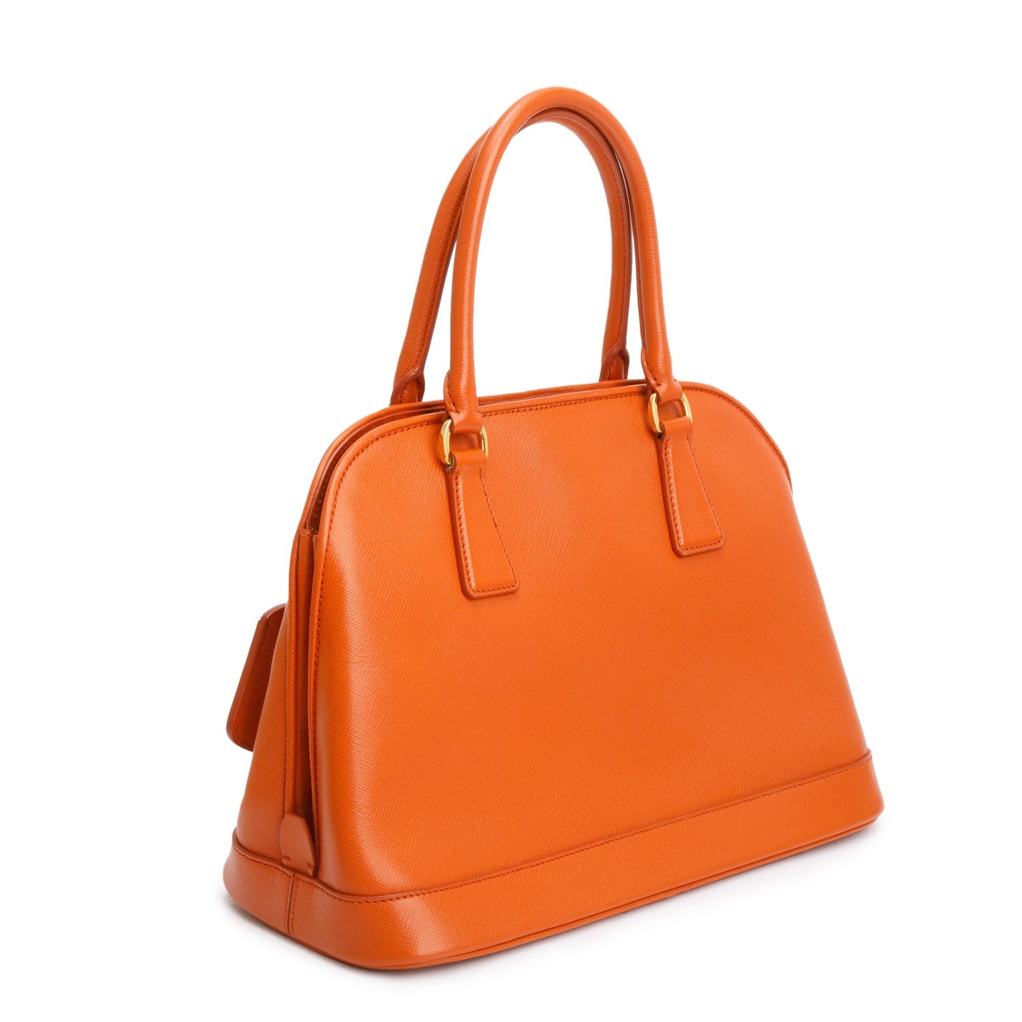 Prada Orange Saffiano Lux Medium Open Promenade Tote