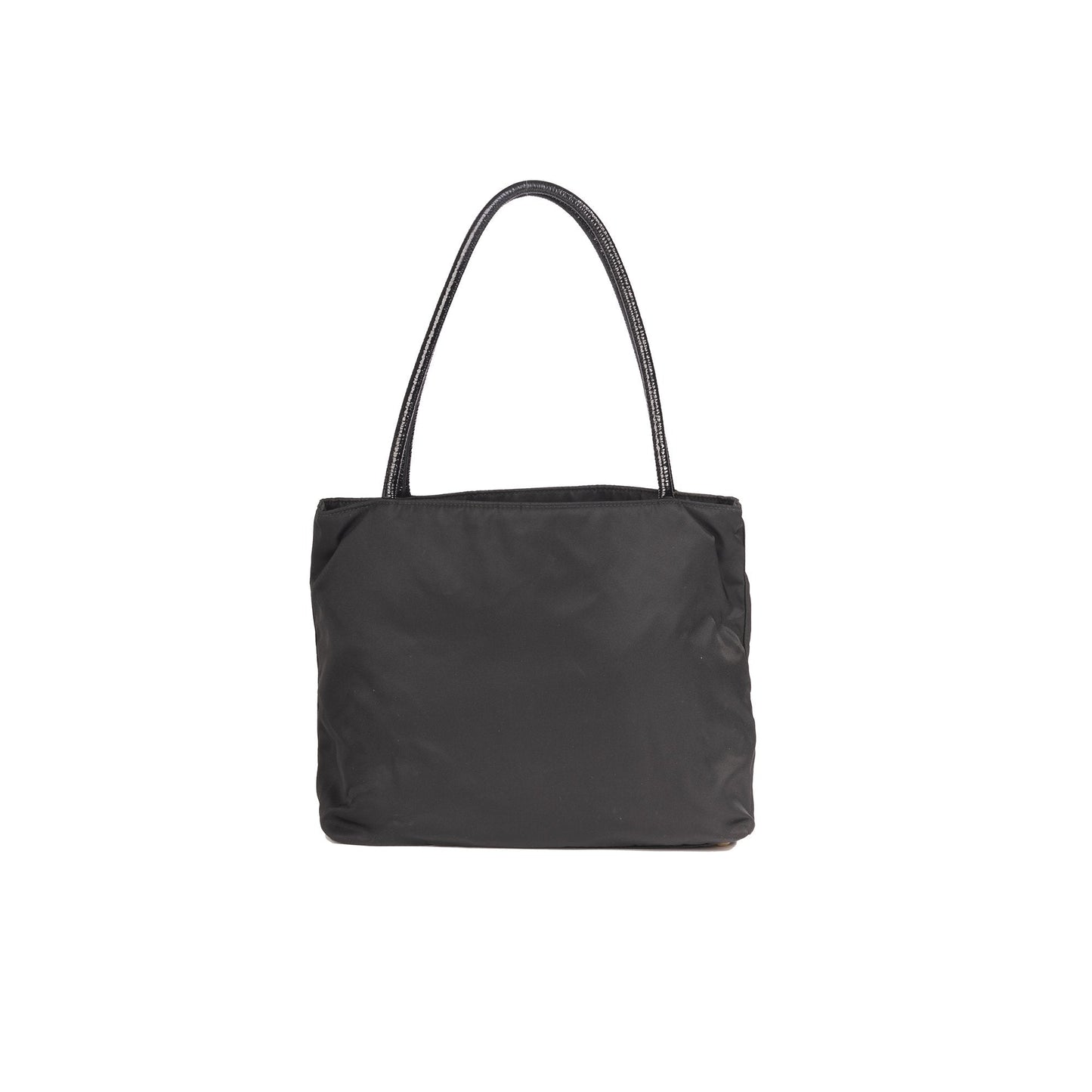 Prada Patent Leather Trimmed Tessuto Nylon Tote