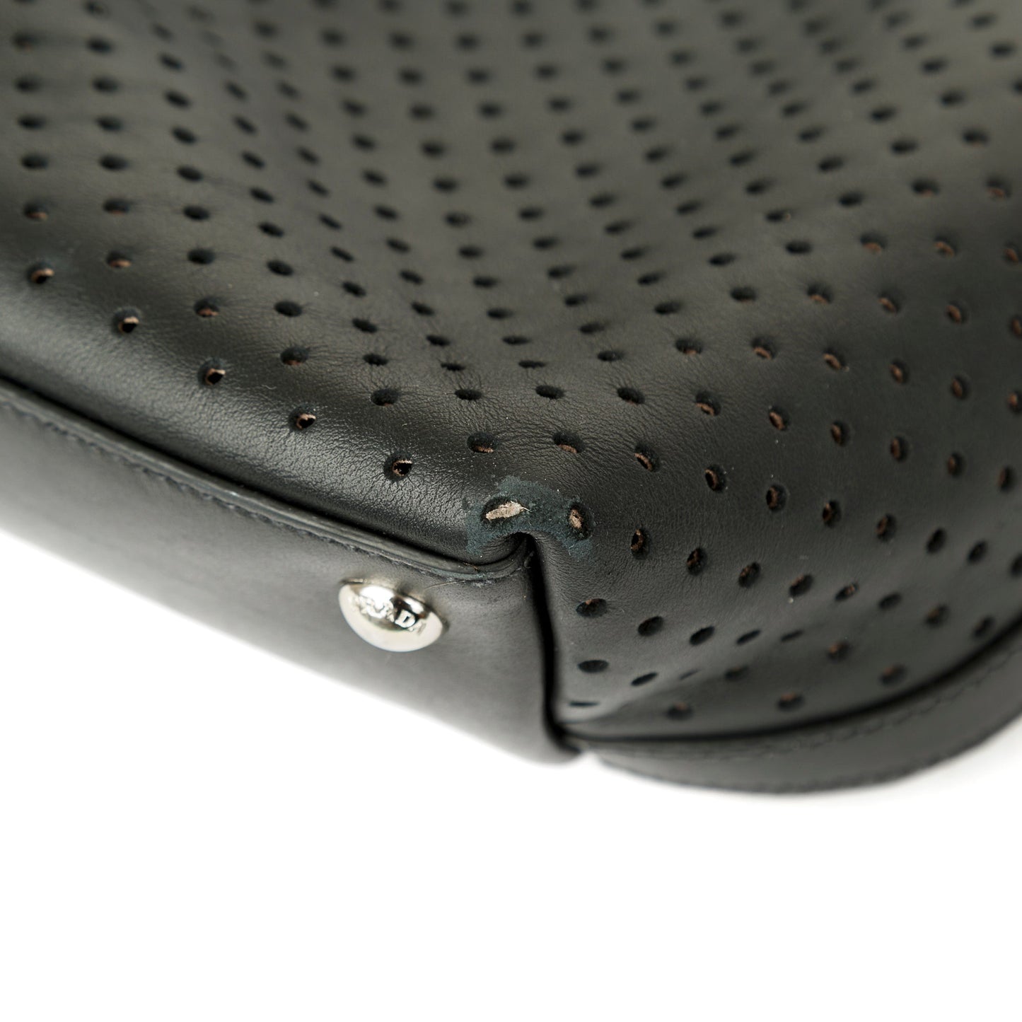 Prada Perforated Scamosciato Tote