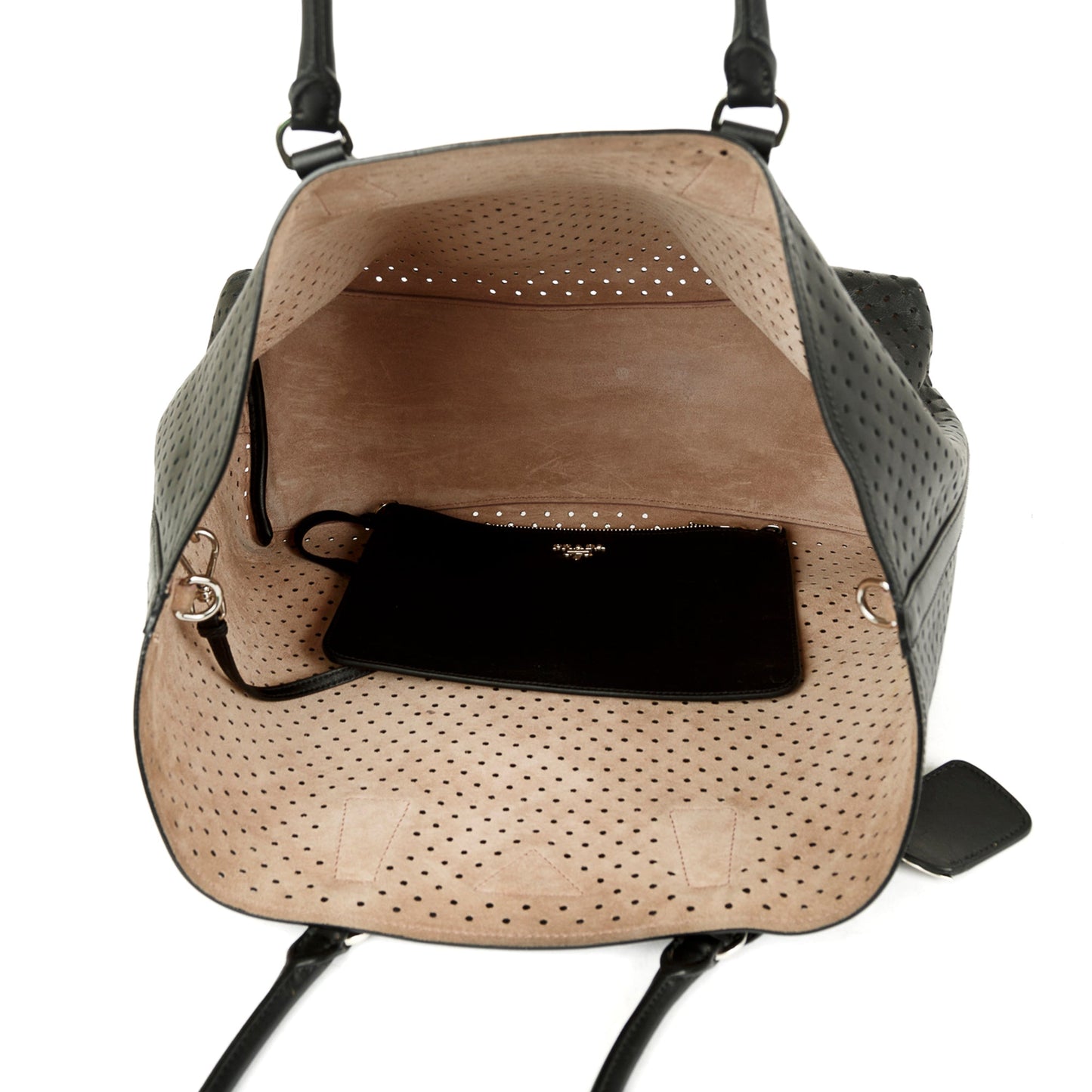 Prada Perforated Scamosciato Tote