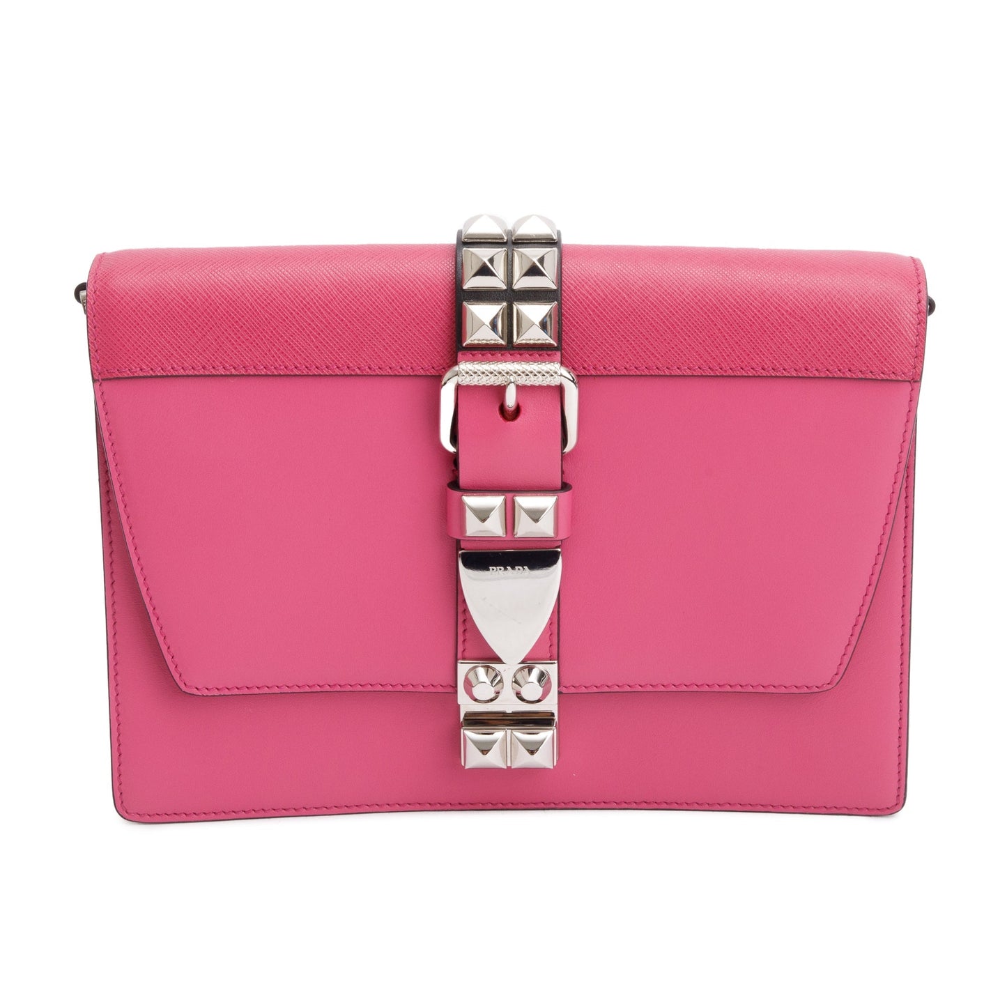 Prada Pink Saffiano City Calf Leather Elektra Bag