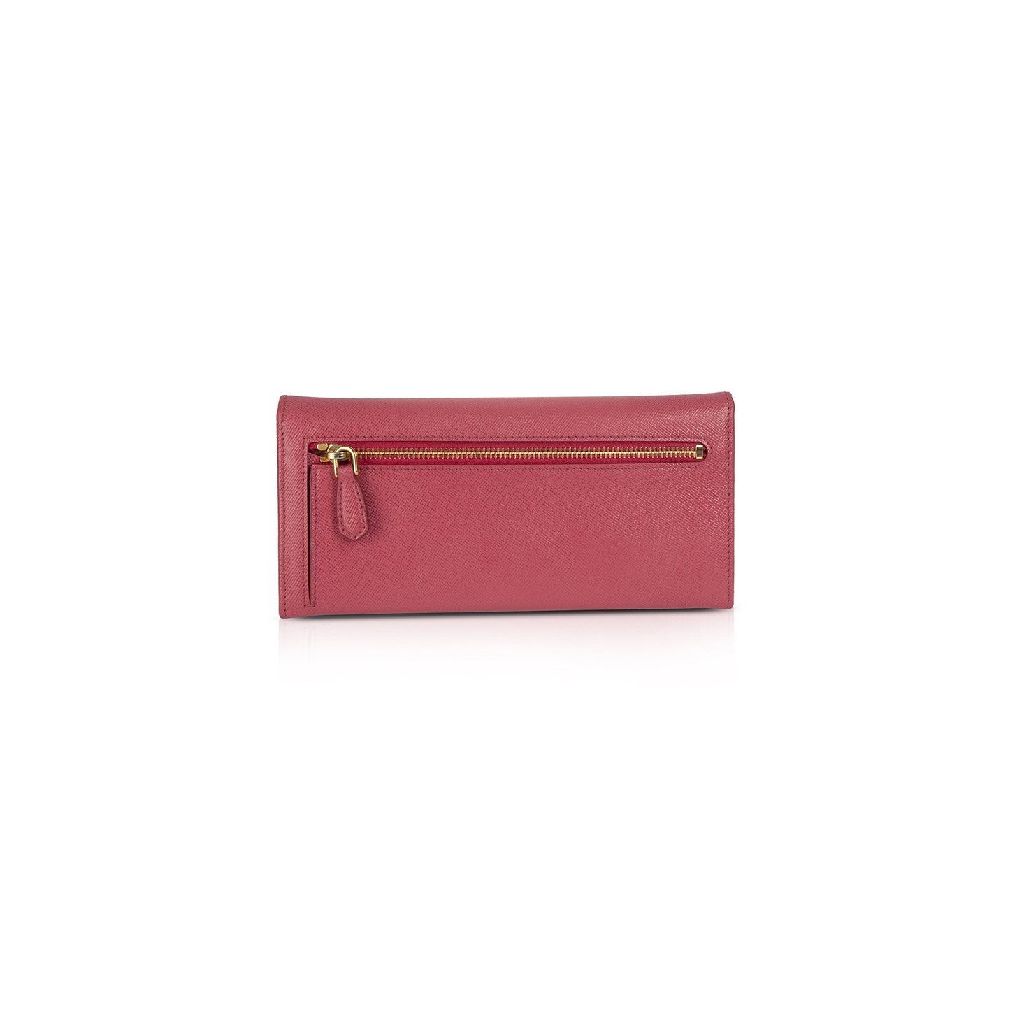 Prada Pink Saffiano Continental Wallet