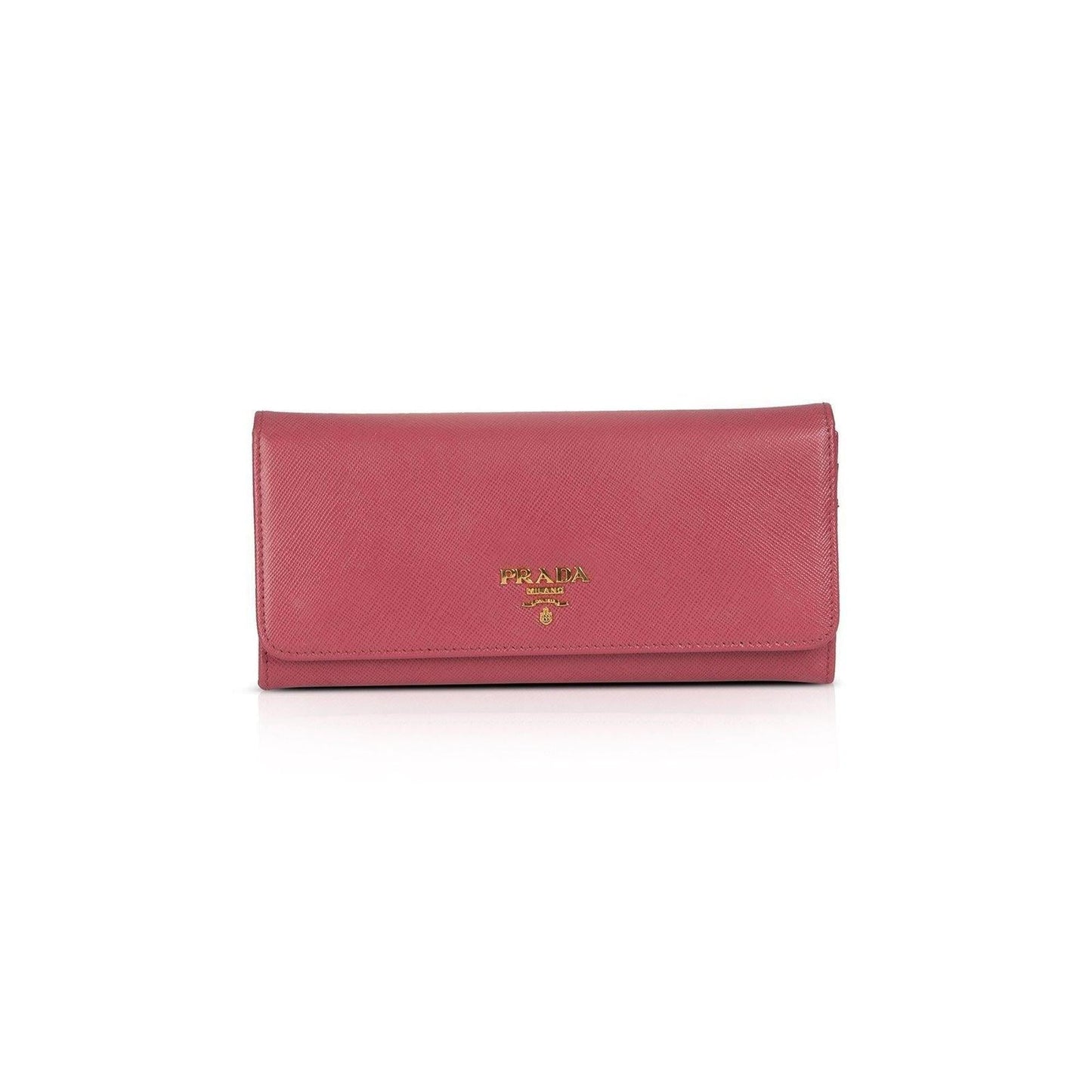 Prada Pink Saffiano Continental Wallet