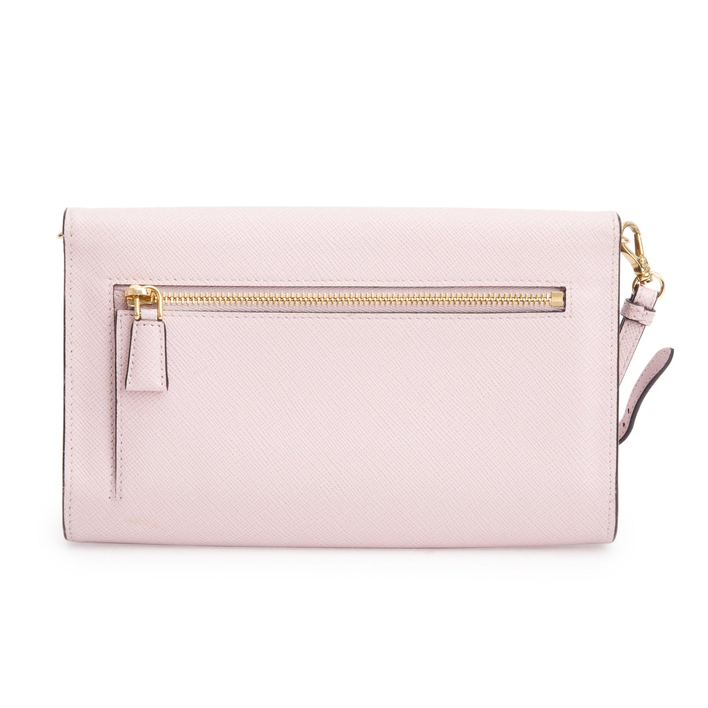 Prada Pink Saffiano Envelope Wristlet Clutch