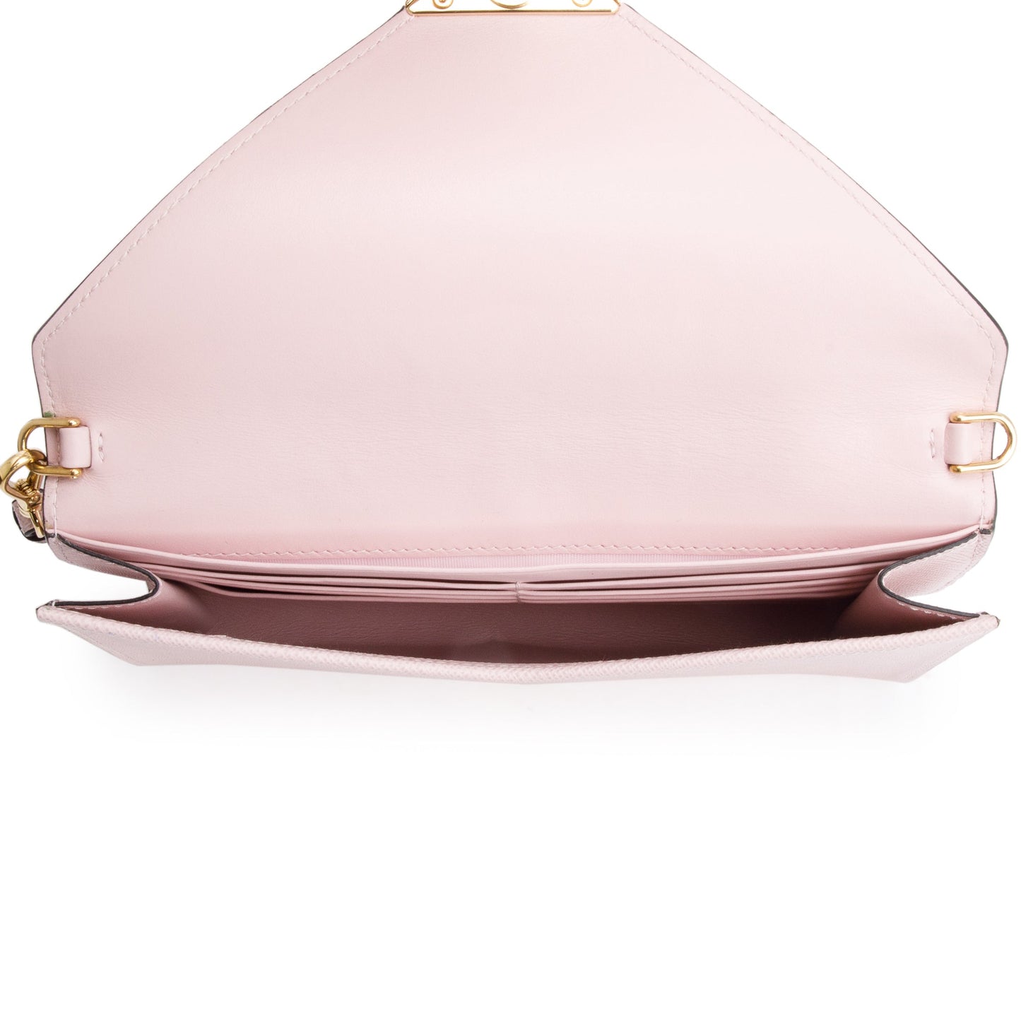 Prada Pink Saffiano Envelope Wristlet Clutch