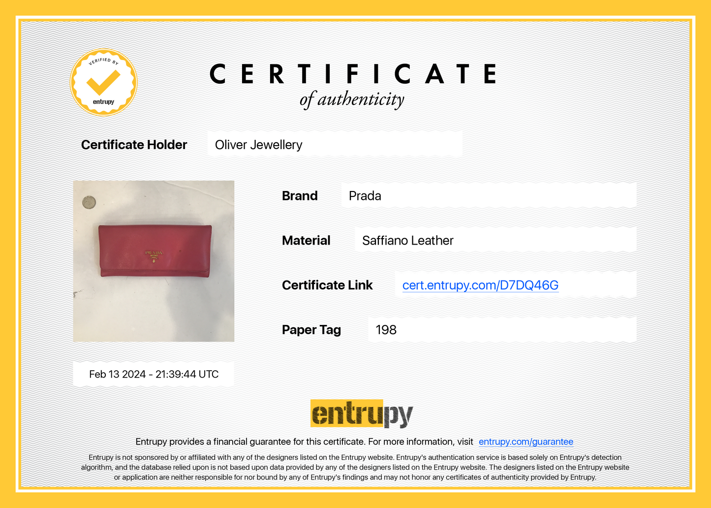 Prada Pink Saffiano Leather Continental Flap Wallet