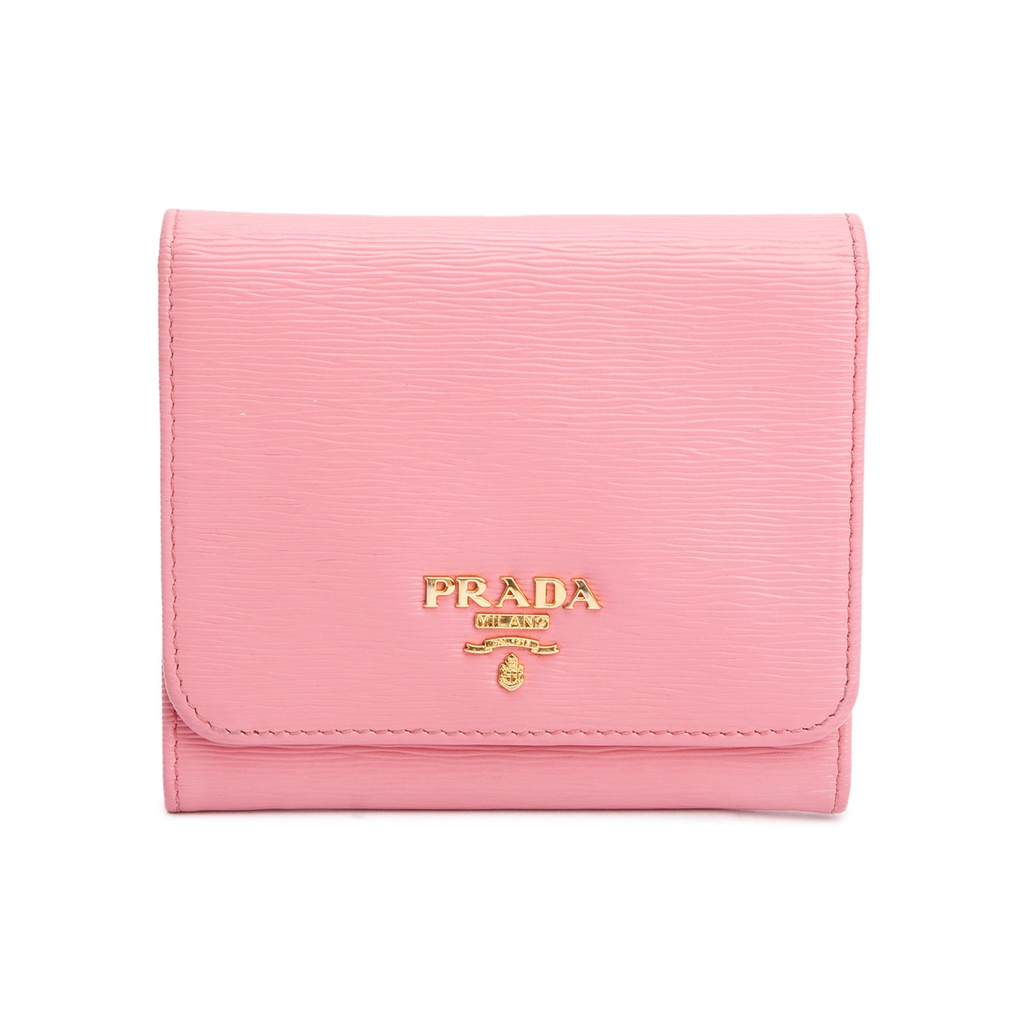 Prada Pink Saffiano Leather Continental Wallet