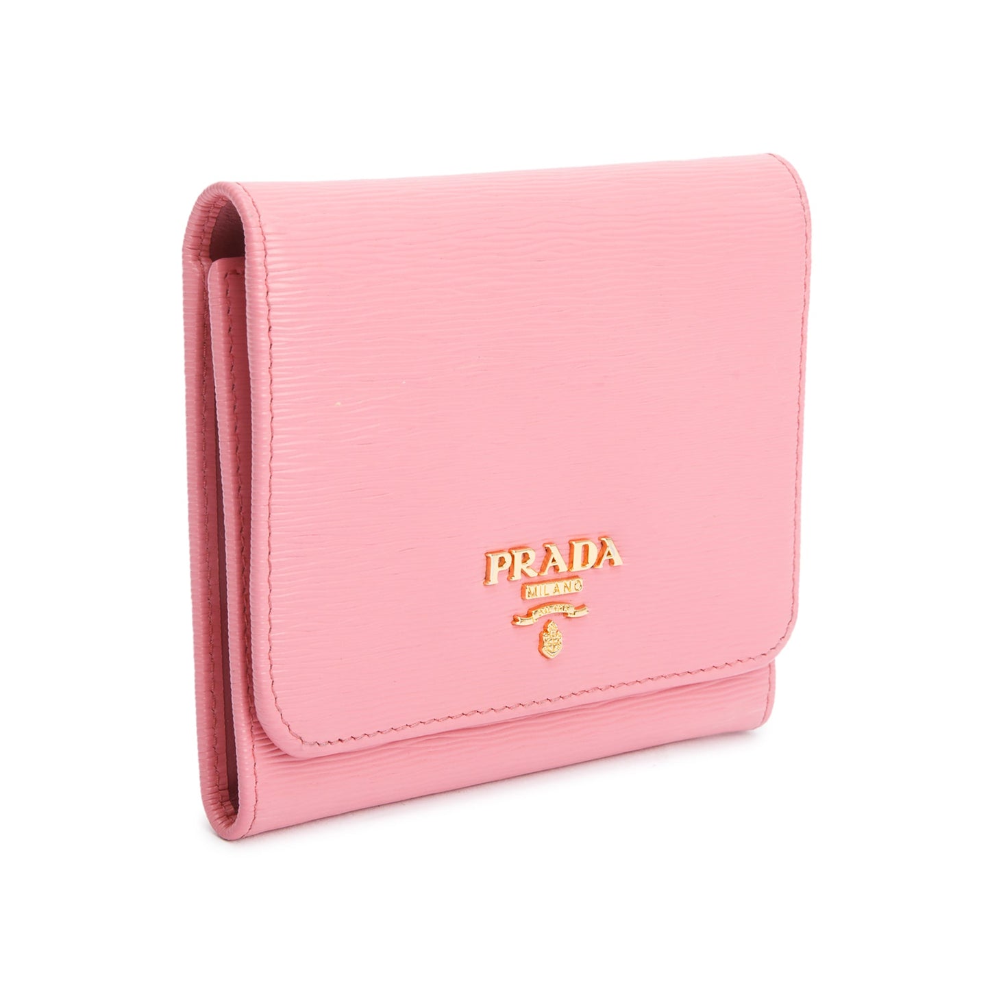 Prada Pink Saffiano Leather Continental Wallet