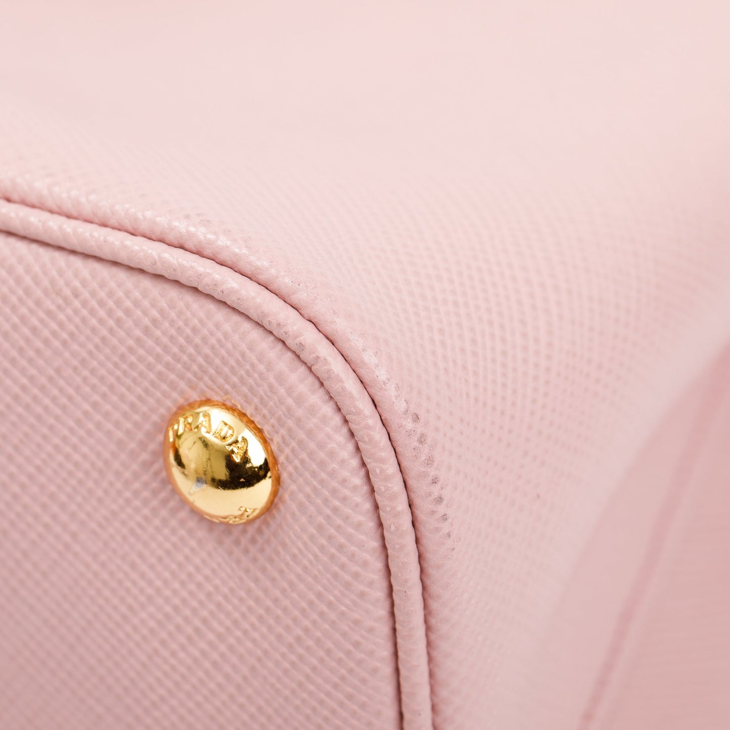 Prada Pink Saffiano Lux Medium Cuir Double Tote