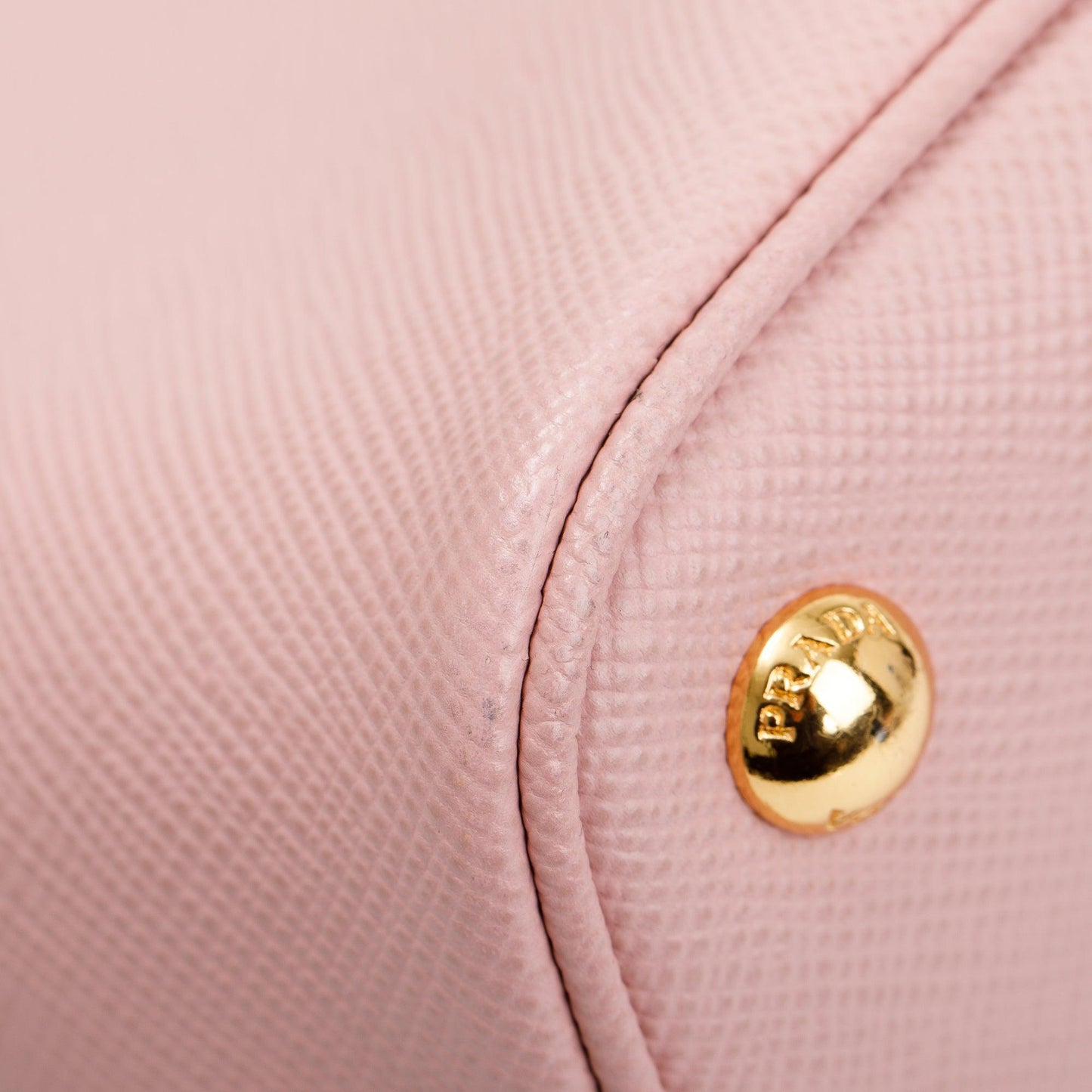 Prada Pink Saffiano Lux Medium Cuir Double Tote
