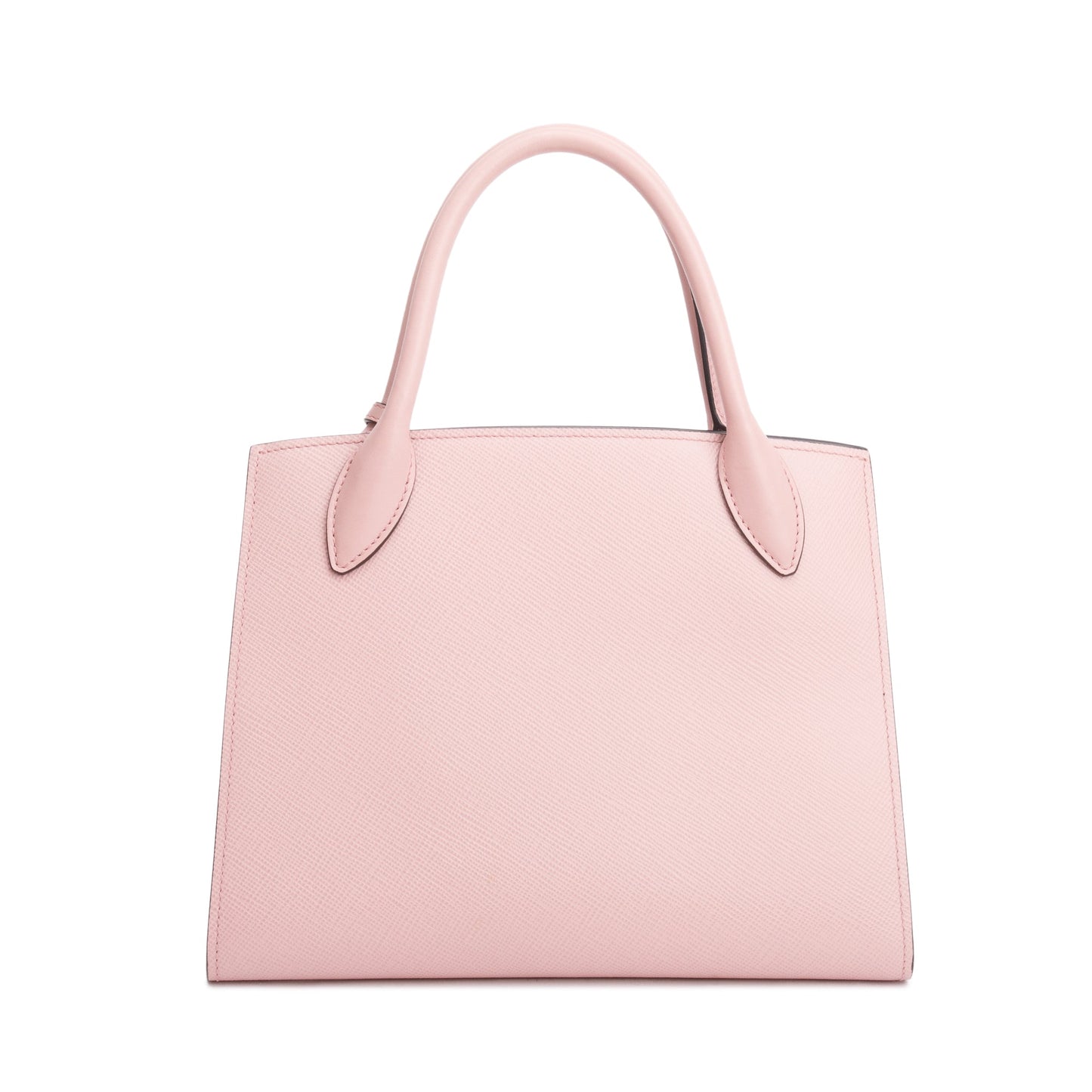 Prada Pink Saffiano Lux Small Monochrome Top Handle Tote