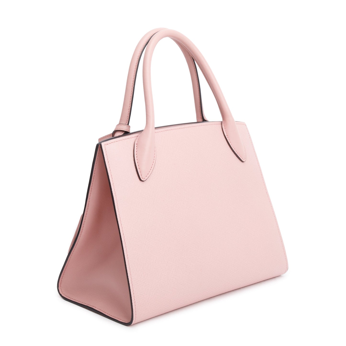 Prada Pink Saffiano Lux Small Monochrome Top Handle Tote