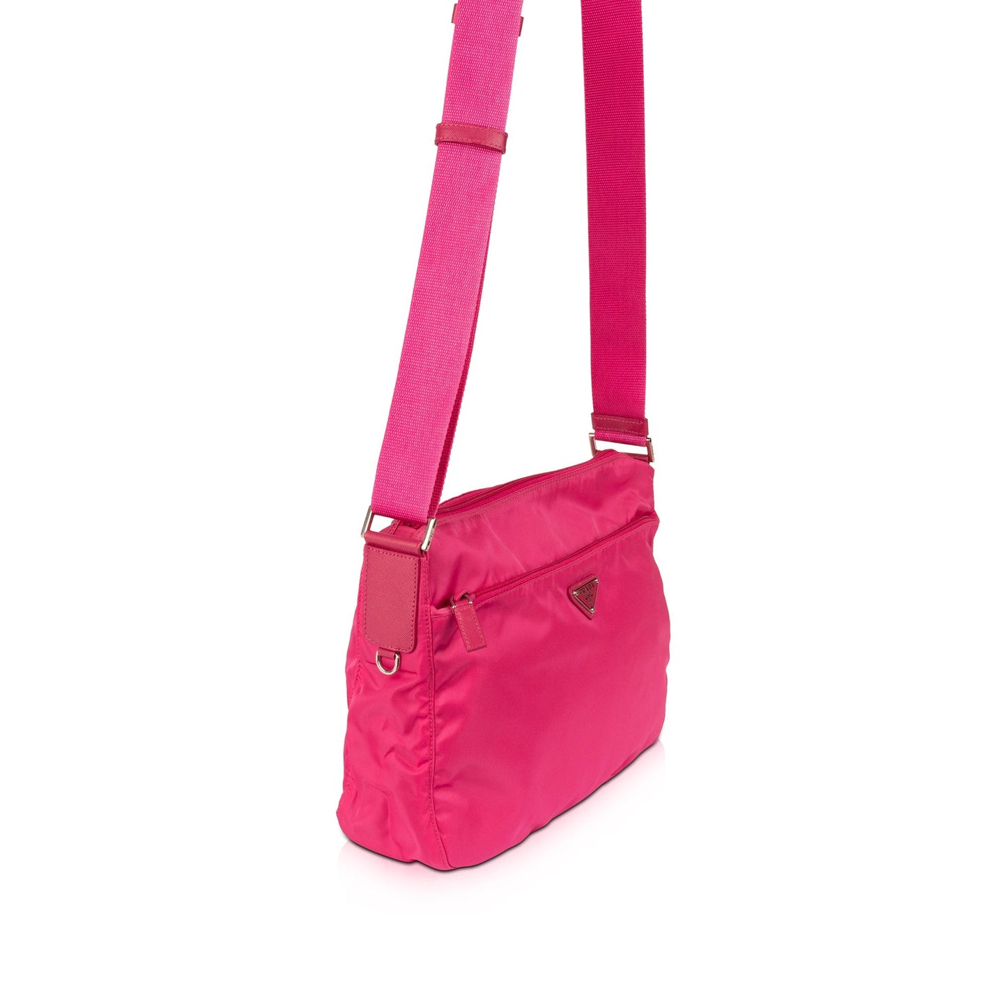 Prada Pink Tessuto Nylon Vela Messenger Bag