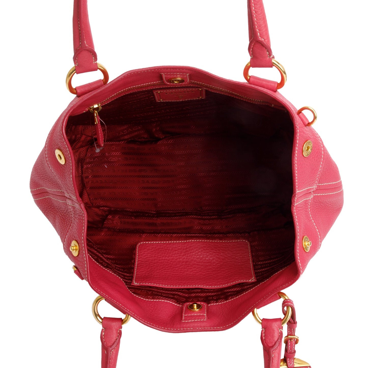 Prada Pink Vitello Daino Leather Shoulder Bag